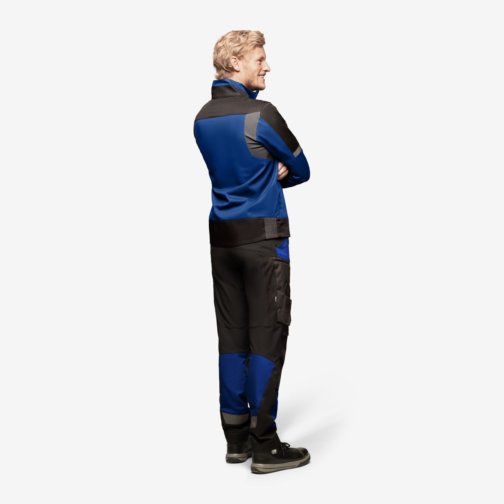 LEO Arbeitshose elastisch royalblau-schwarz 44