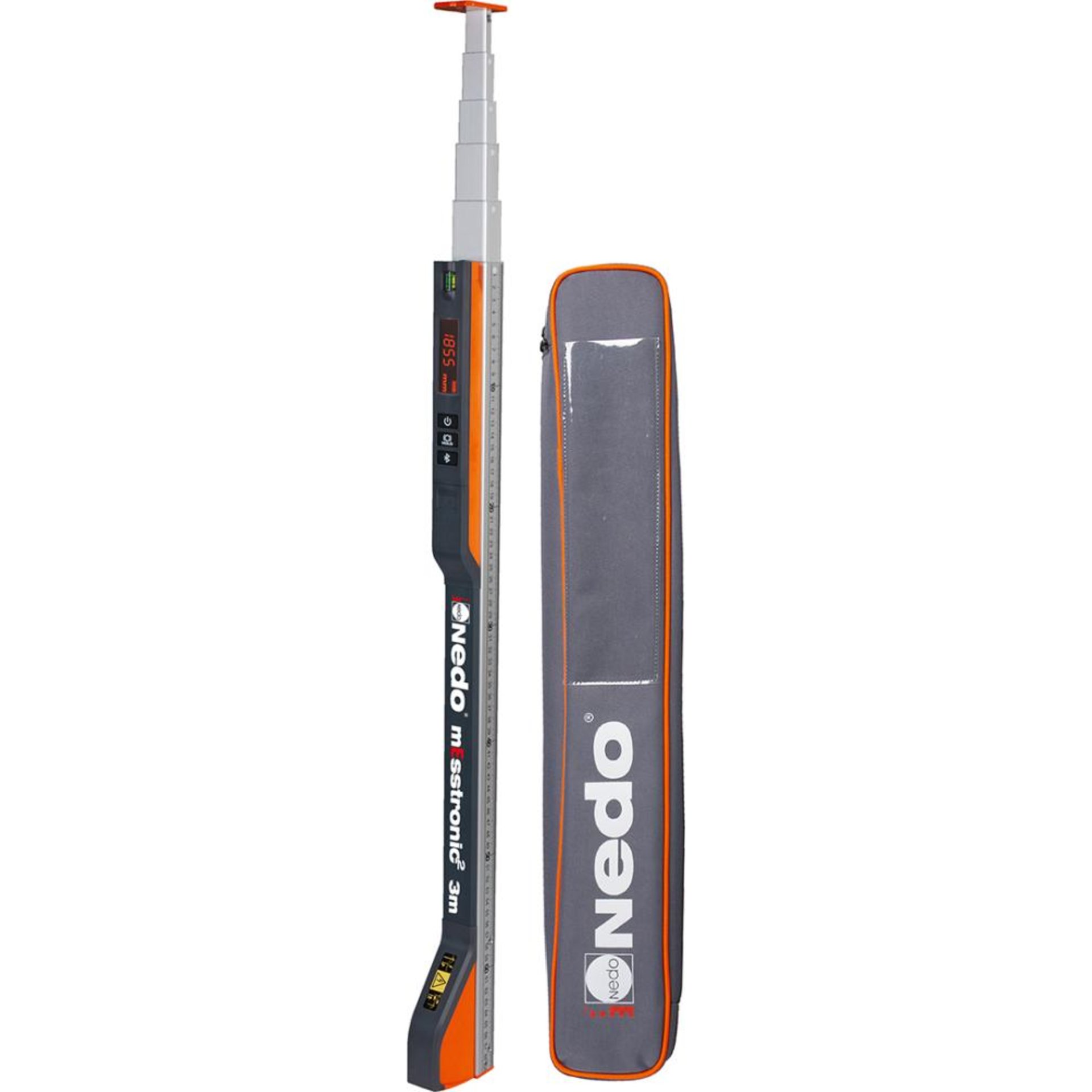 Teleskop-Messstab digital0,70-3,0m mEsstronic Easymit Bluetooth Nedo