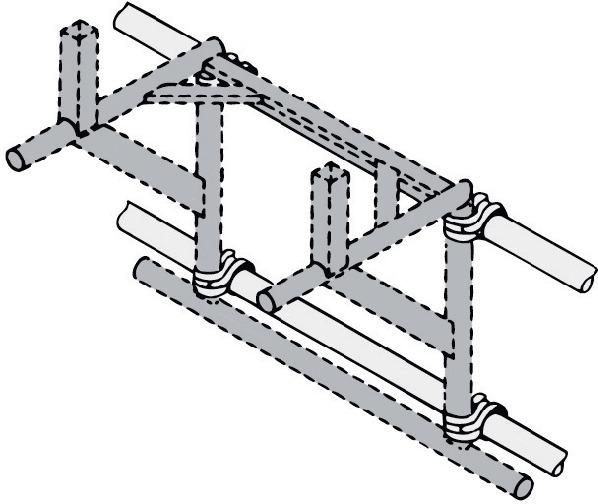 Gerüstbefestigung f.Trägergestell Gerüstbefestigung f.Trägergestell