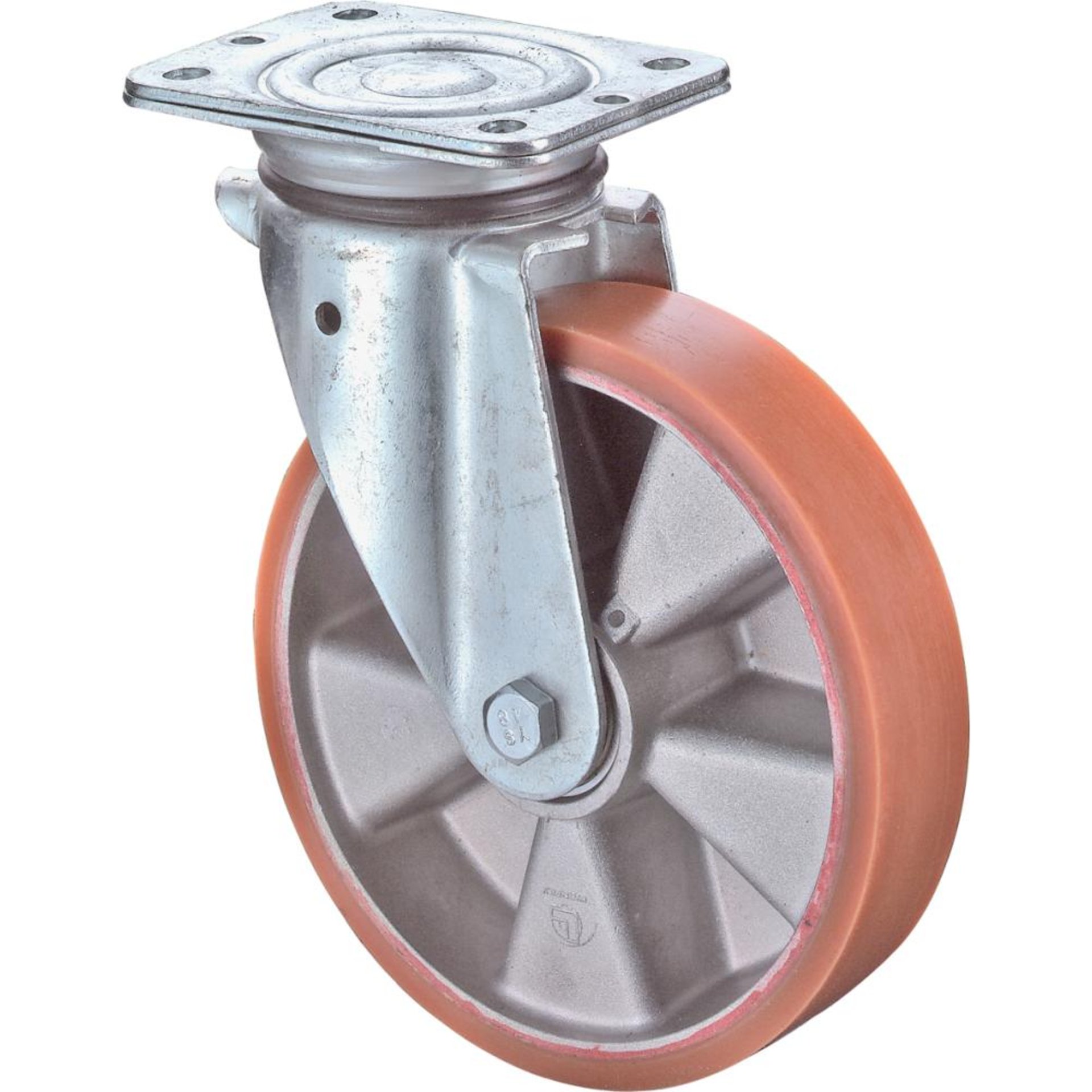 Lenkrolle 125mm N100.B90 Platte,Polyure Guss,KL N100.B90.129 BS ROLLEN