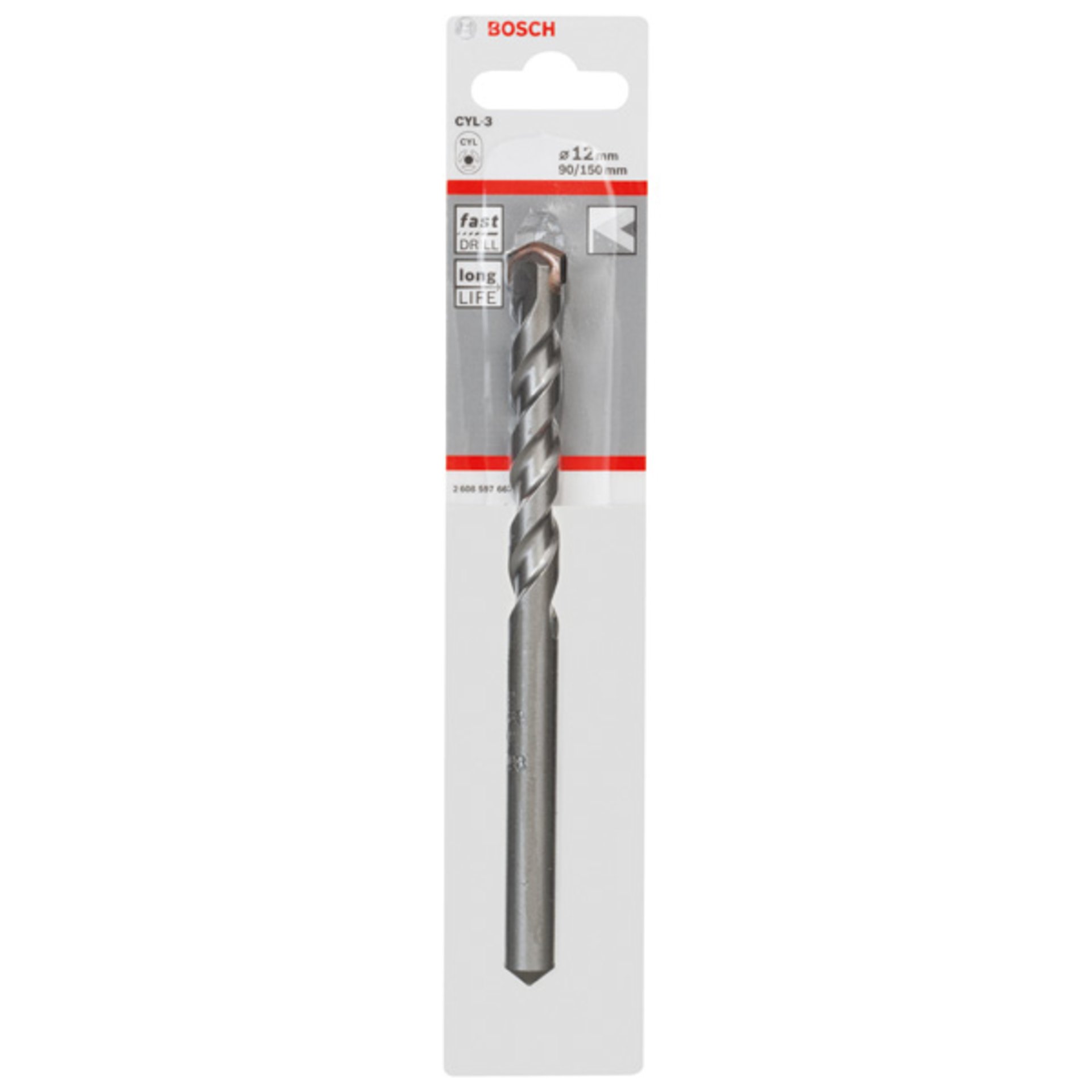 Betonbohrer CYL-3, 12 x 90 x 150 mm, d 10 mm, 1er-Pack
