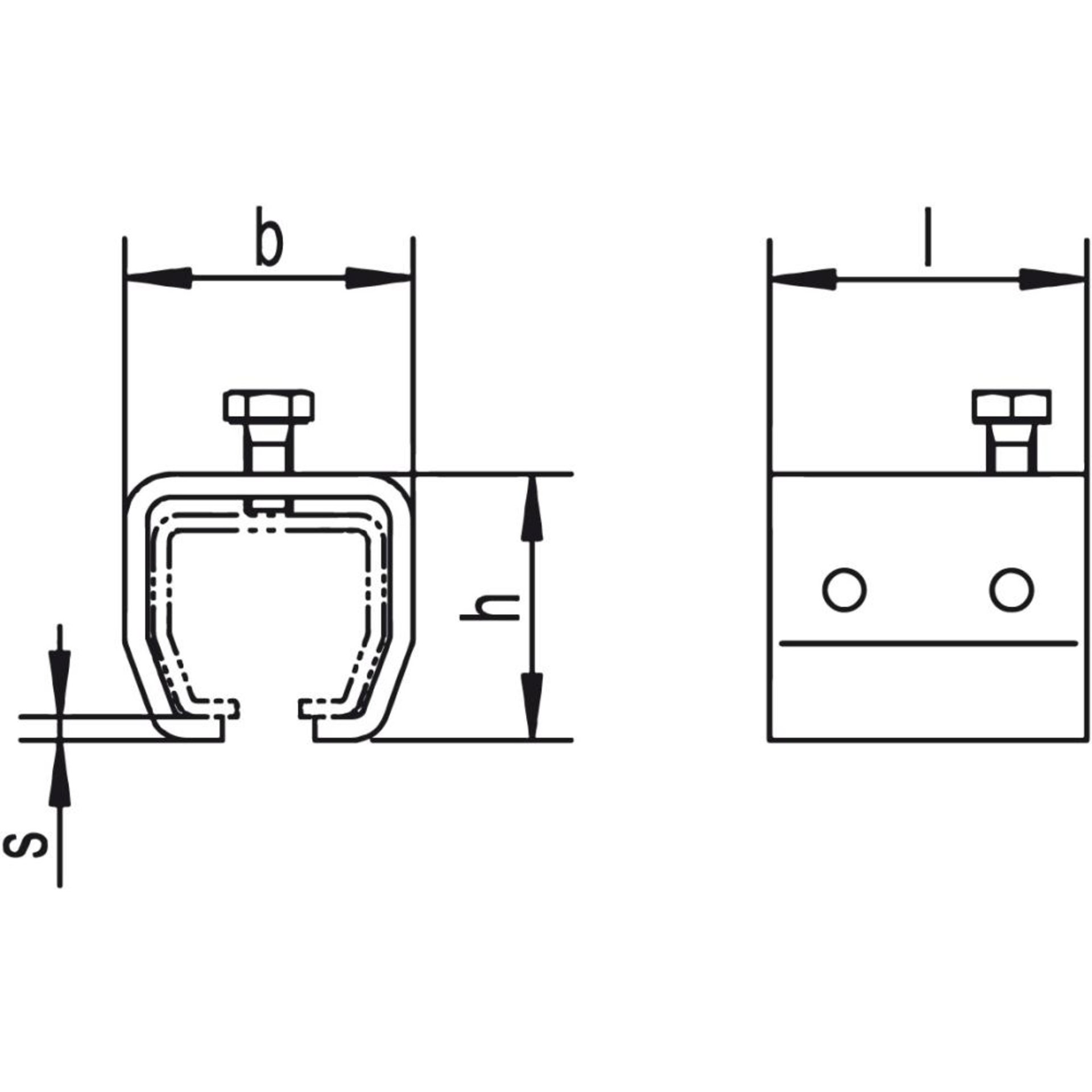 HELM 1104 Übersteckmuffe Stahlblank,Schraube oben