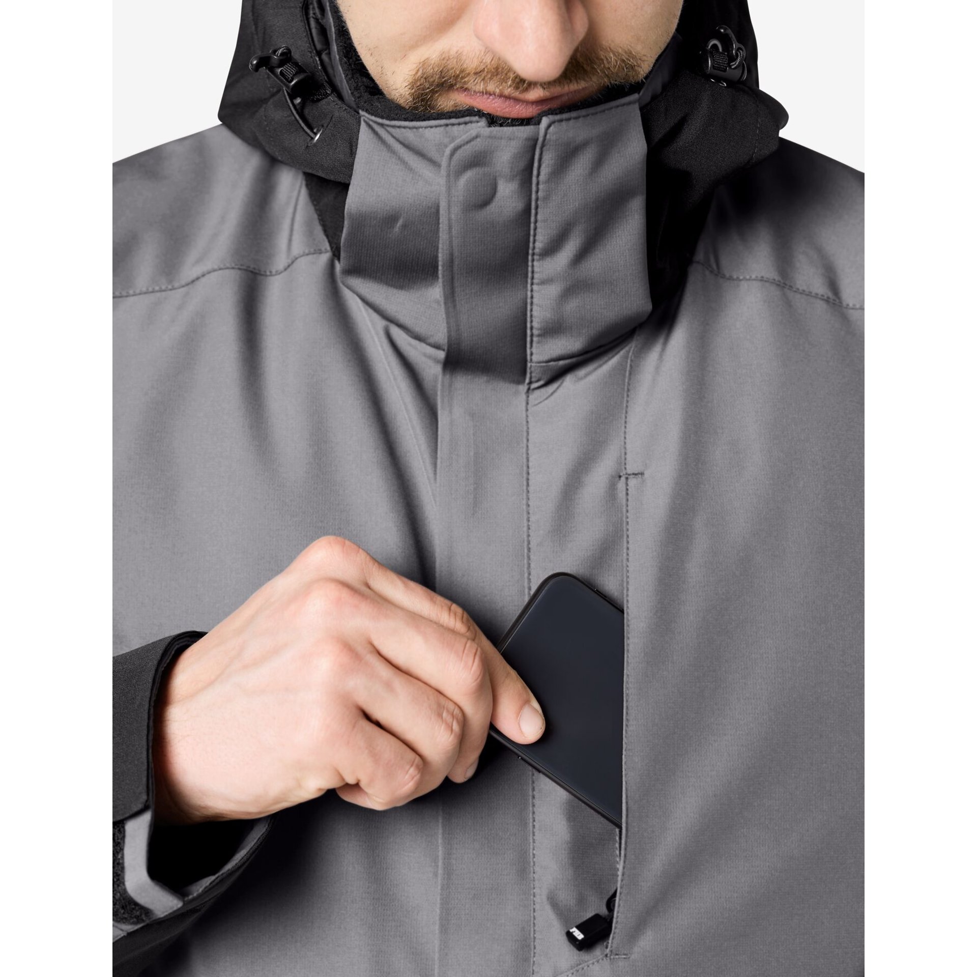 GEORG Arbeitsjacke Primaloft grau-schwarz L
