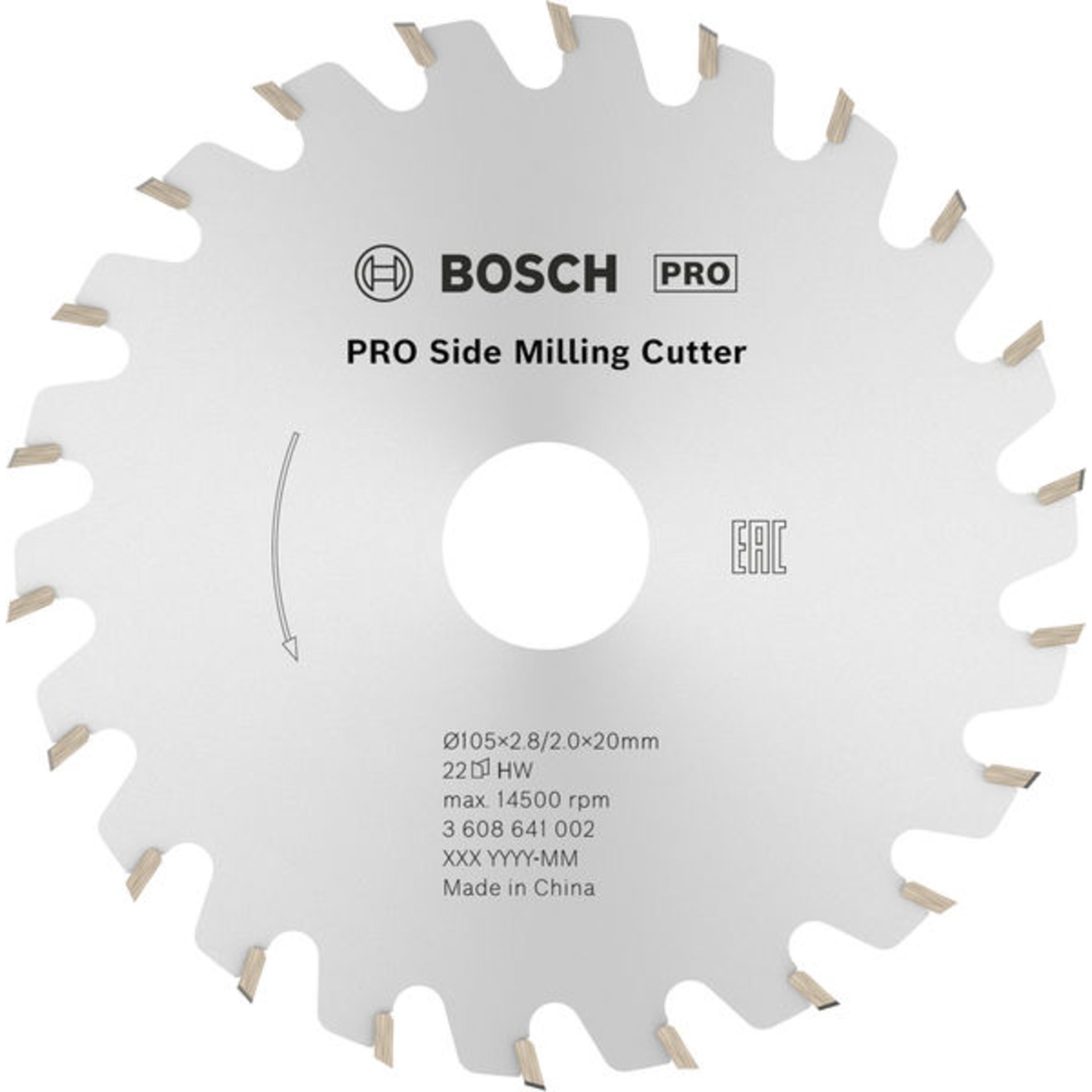 PRO Scheibenfräser, 105 x 20 x 2,8 mm, 22 Zähne