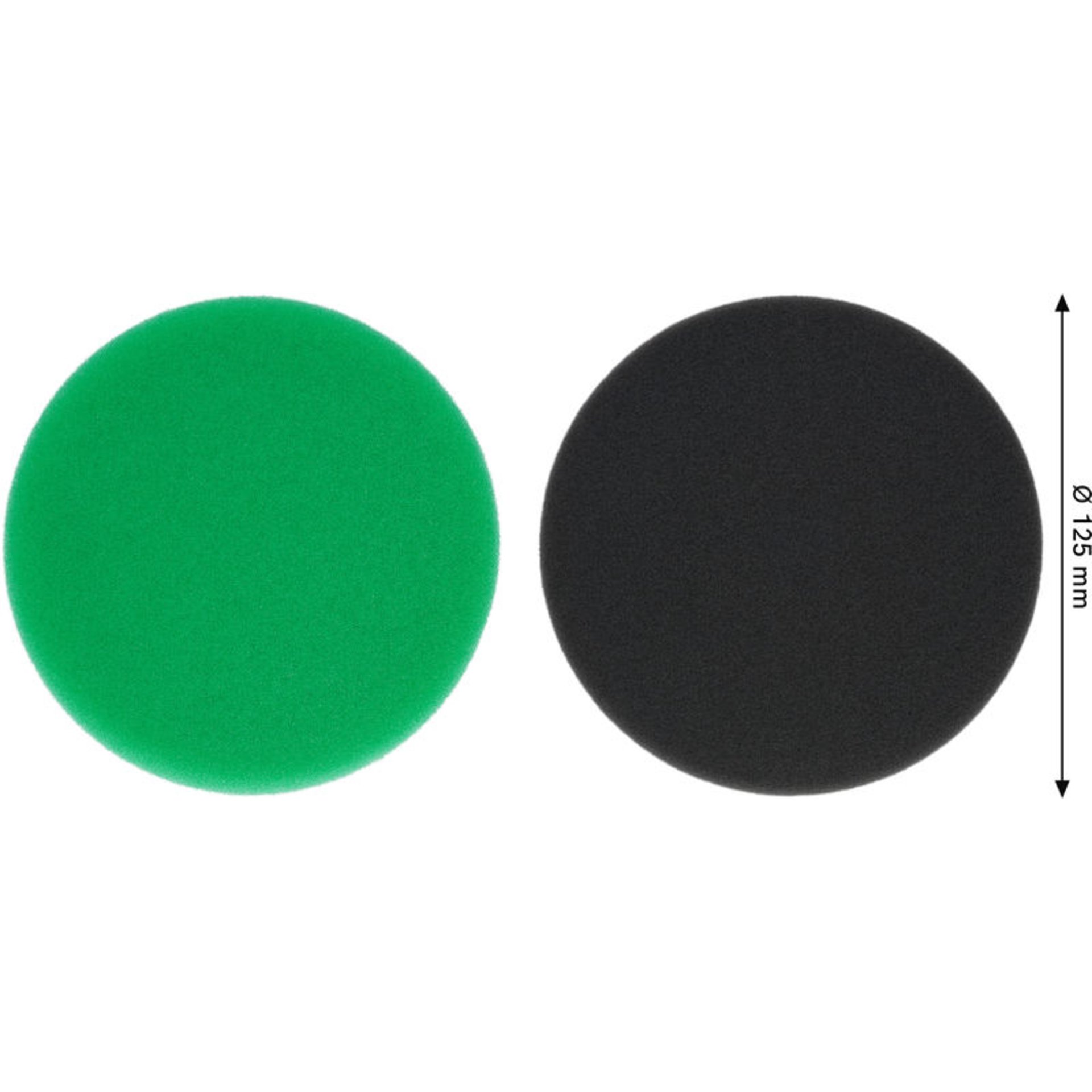 Polierschwamm-Set, 125 mm, 2-tlg