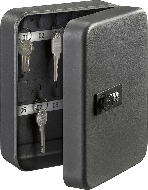 Burg-Wächter OA-Schlüsselbox, abschließbar KC 20 C, mit Haken, schwarz