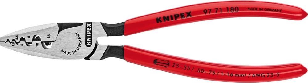 Knipex Aderendhülsenzange poliert 180mm qmm Knipex Aderendhülsenzange poliert 180mm qmm