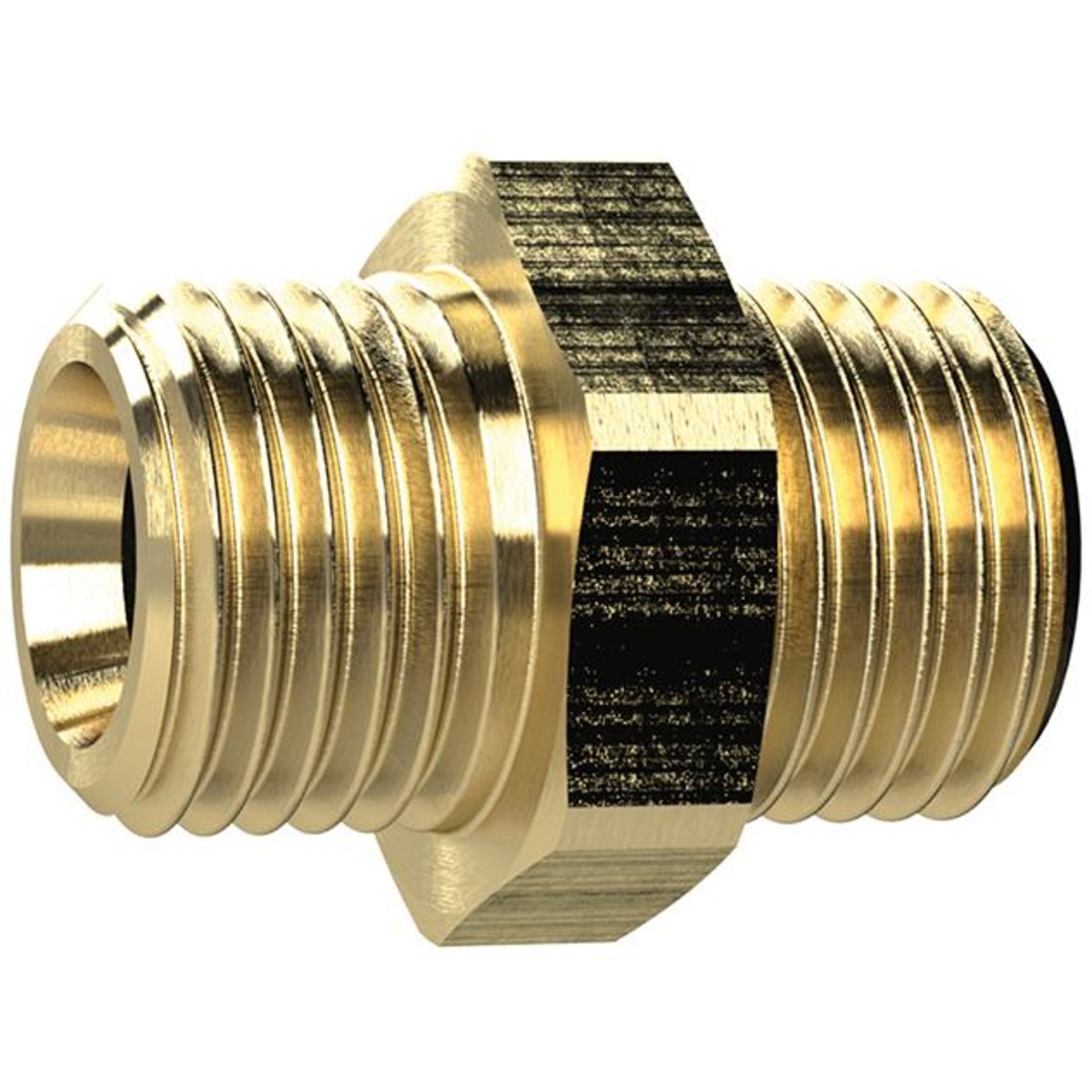 Doppelnippel, Messing AG G 1" x G 1.1/4", SW 50mm RIEGLER