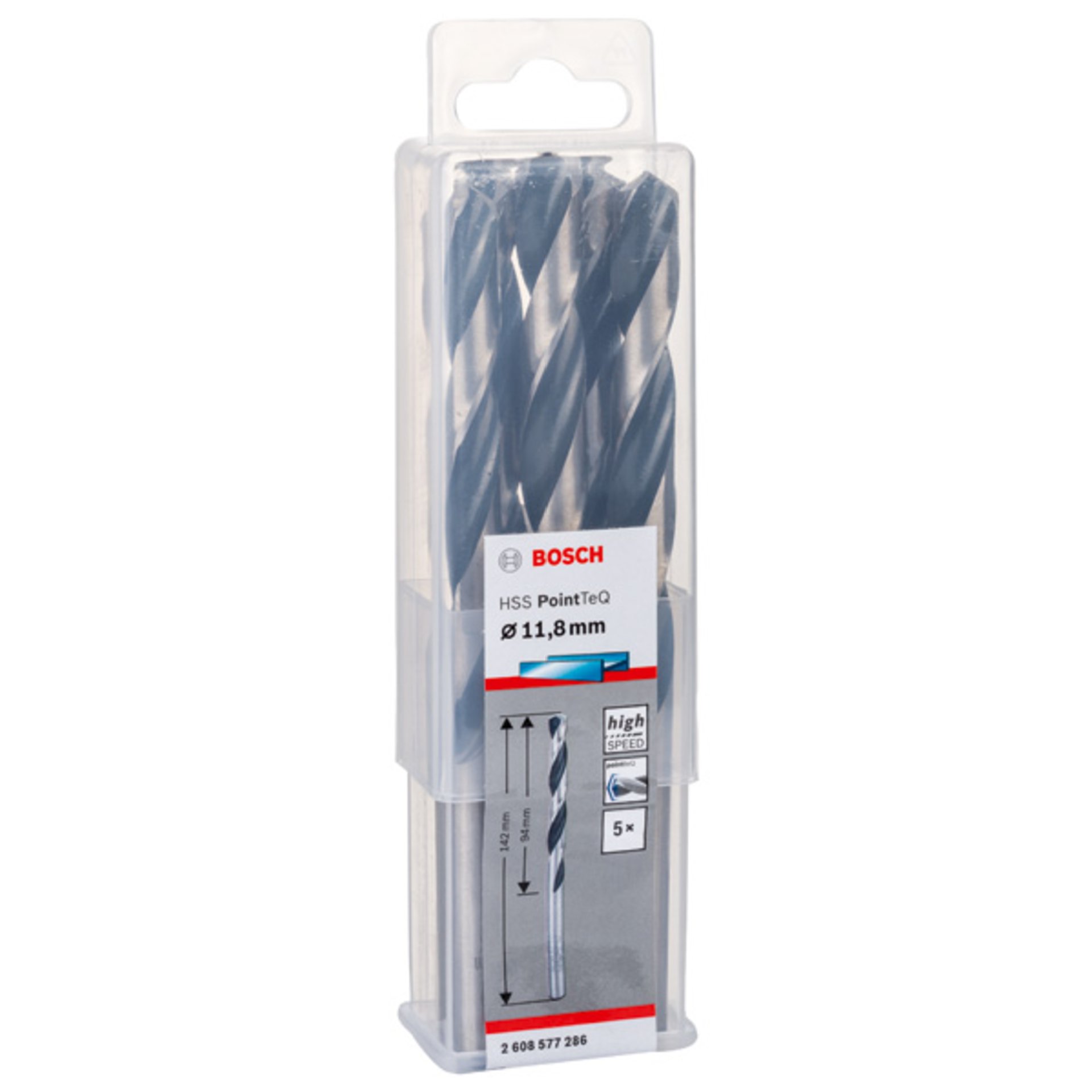 Metallspiralbohrer HSS PointTeQ, DIN 338, 11,8 mm, 5er-Pack