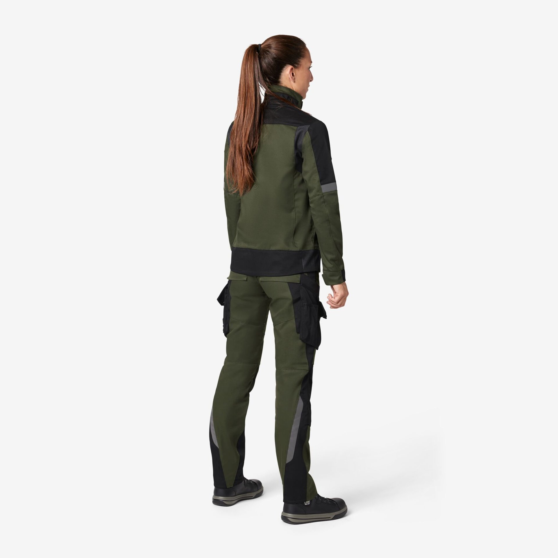 ANDREA Arbeitsjacke Damen oliv-schwarz M