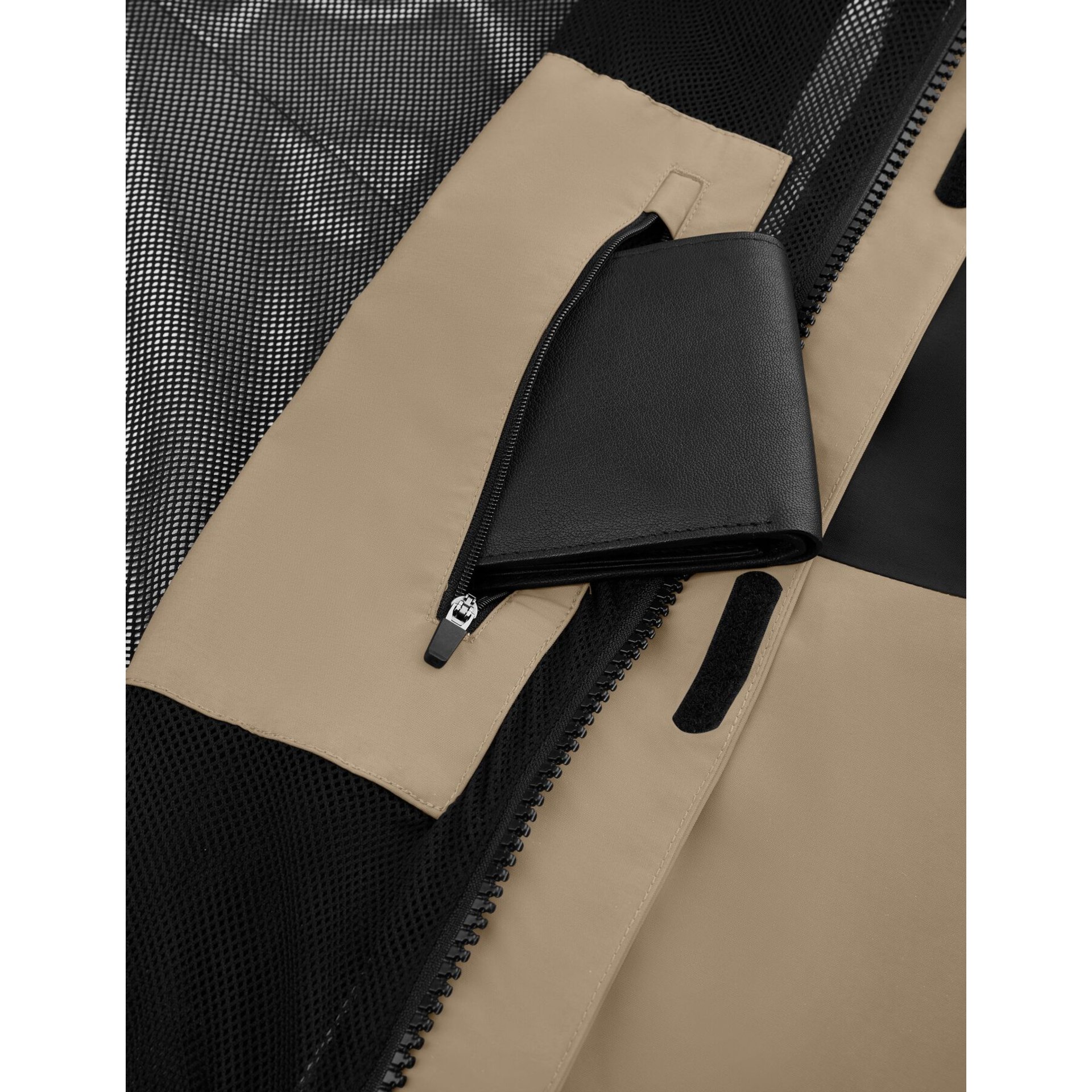 LUCA Hardshell-Jacke beige-schwarz M