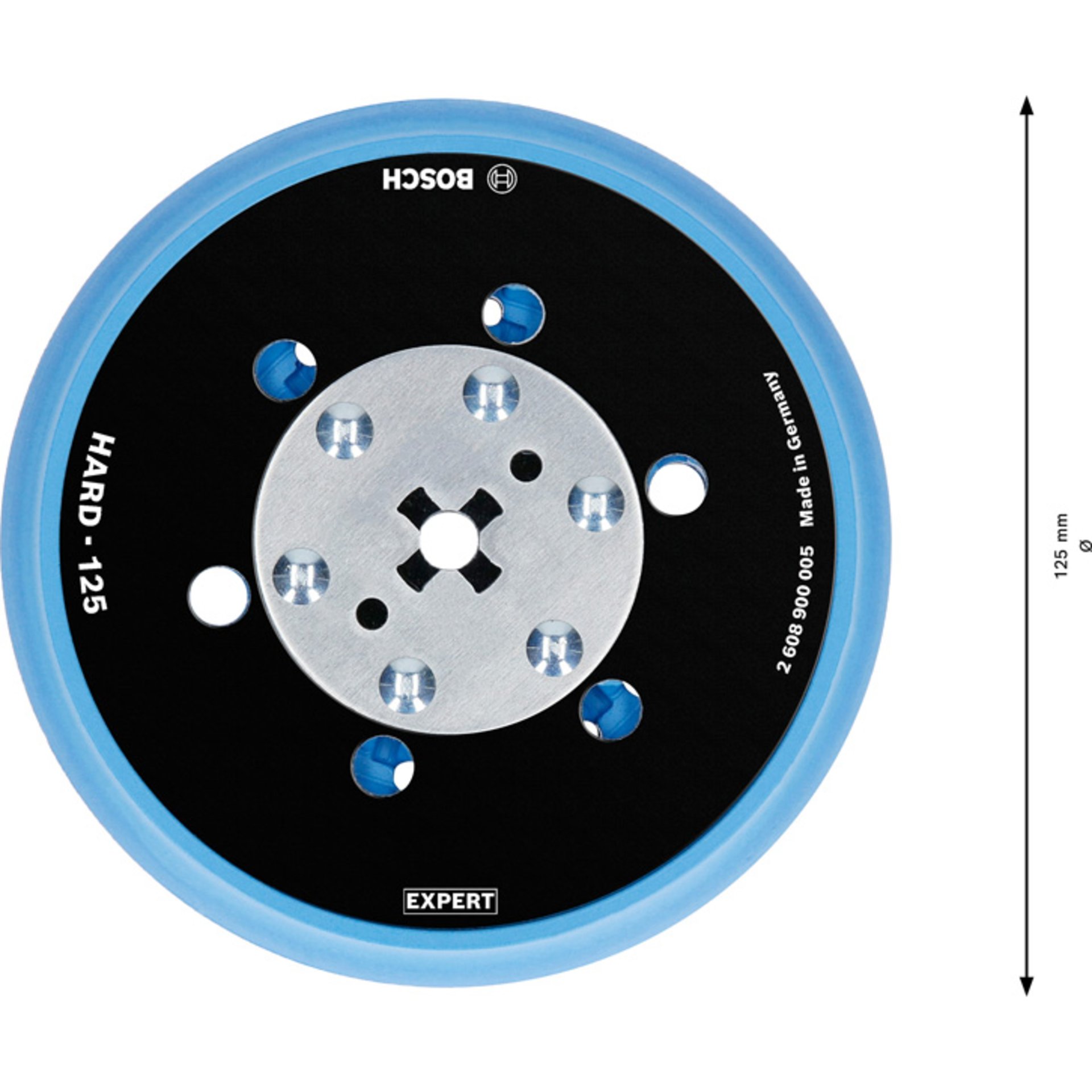 EXPERT Universal-Multi-Loch-Schleifteller, 125 mm, hart