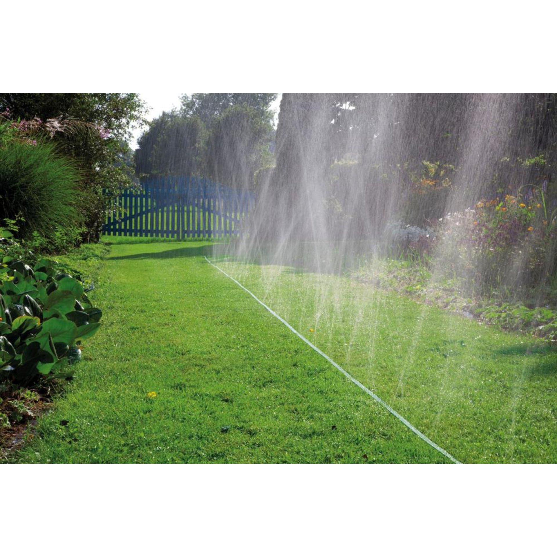 Schlauch-Regner 7,5 m grün m. Armaturen Gardena