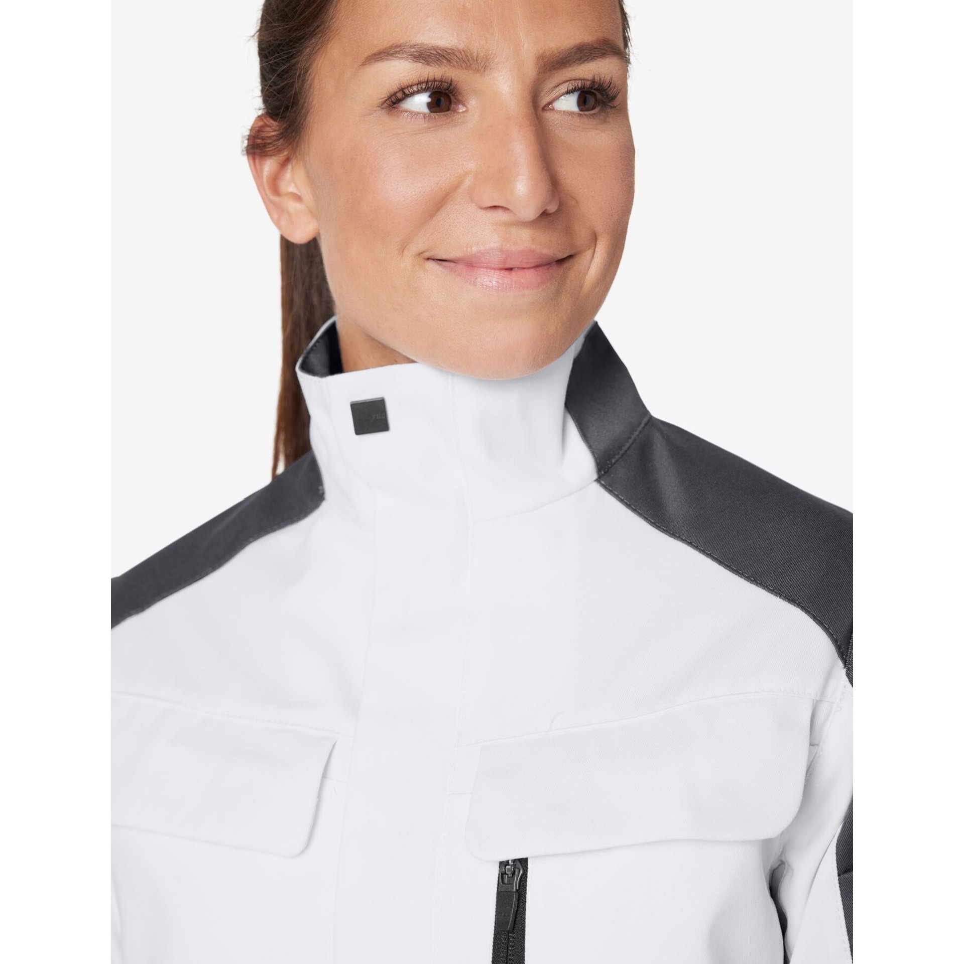 ANDREA Arbeitsjacke Damen weiß-anthrazit 2XL