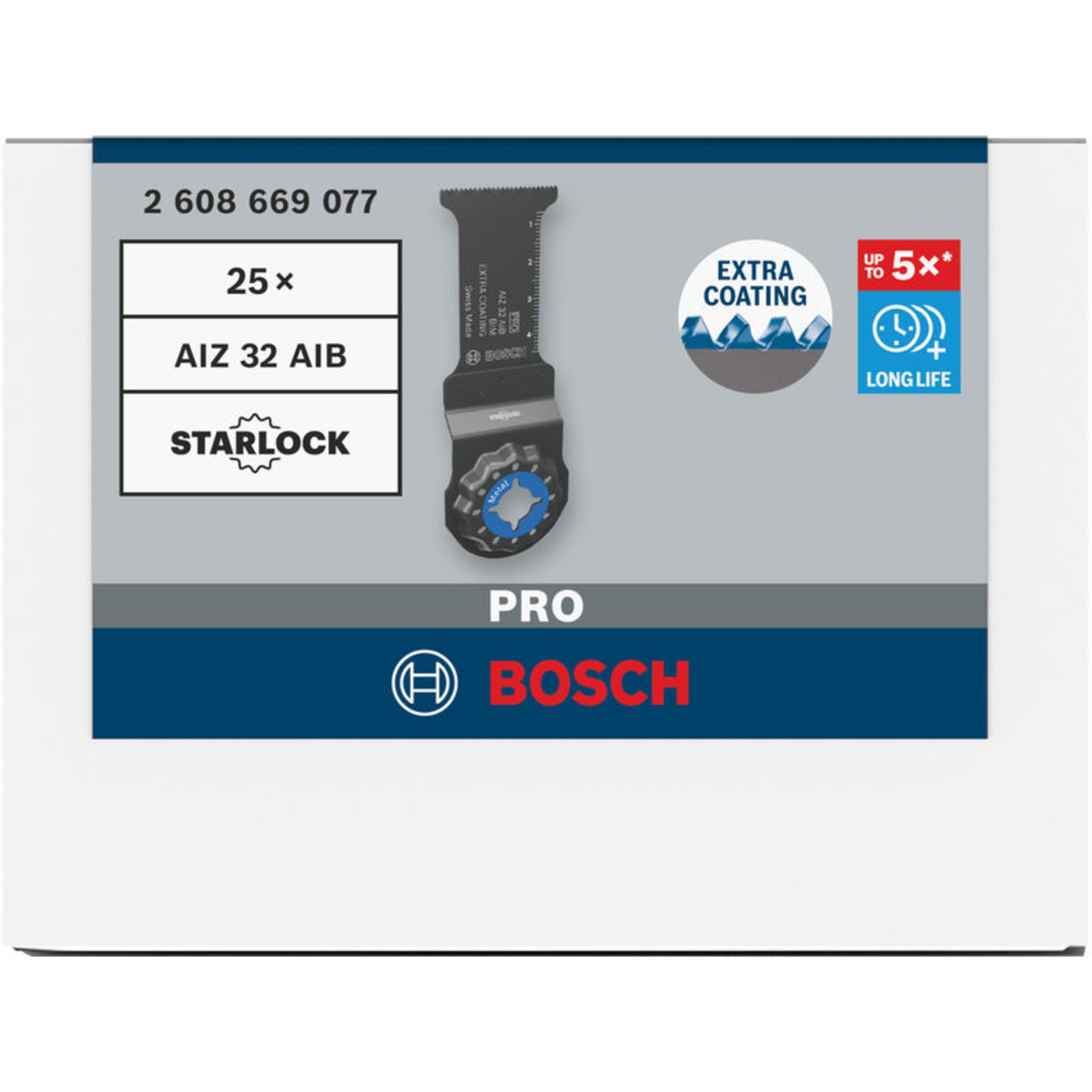 PRO AIZ 32 AIB Blatt für Multifunktionswerkzeuge, 32 x 50 mm, 25-tlg.