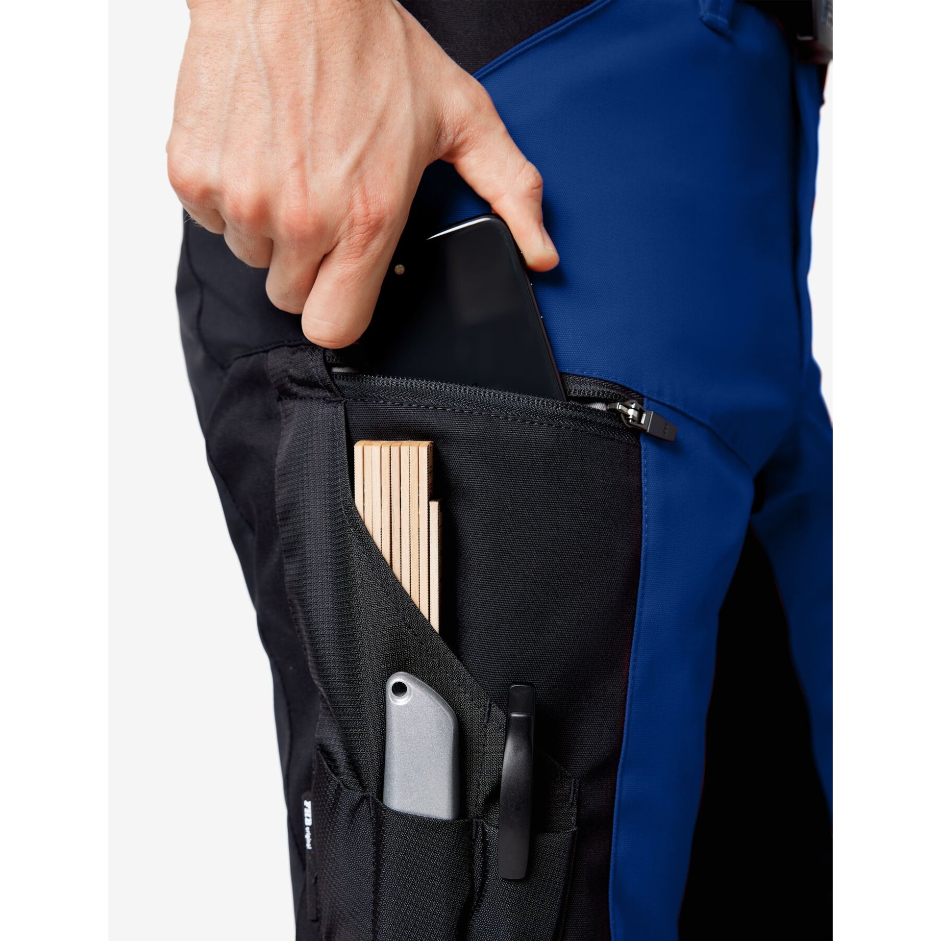 LEO Arbeitshose elastisch royalblau-schwarz 44