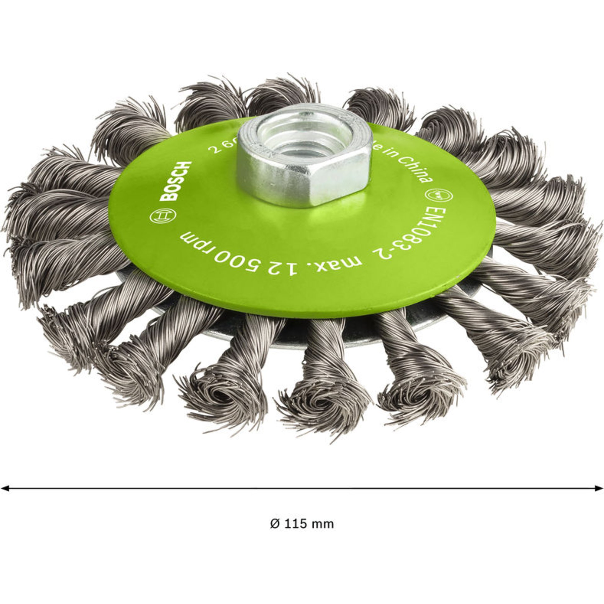 PRO Stainless Steel heavy Kegelbürste, 115 x 0,35 mm, Gewinde