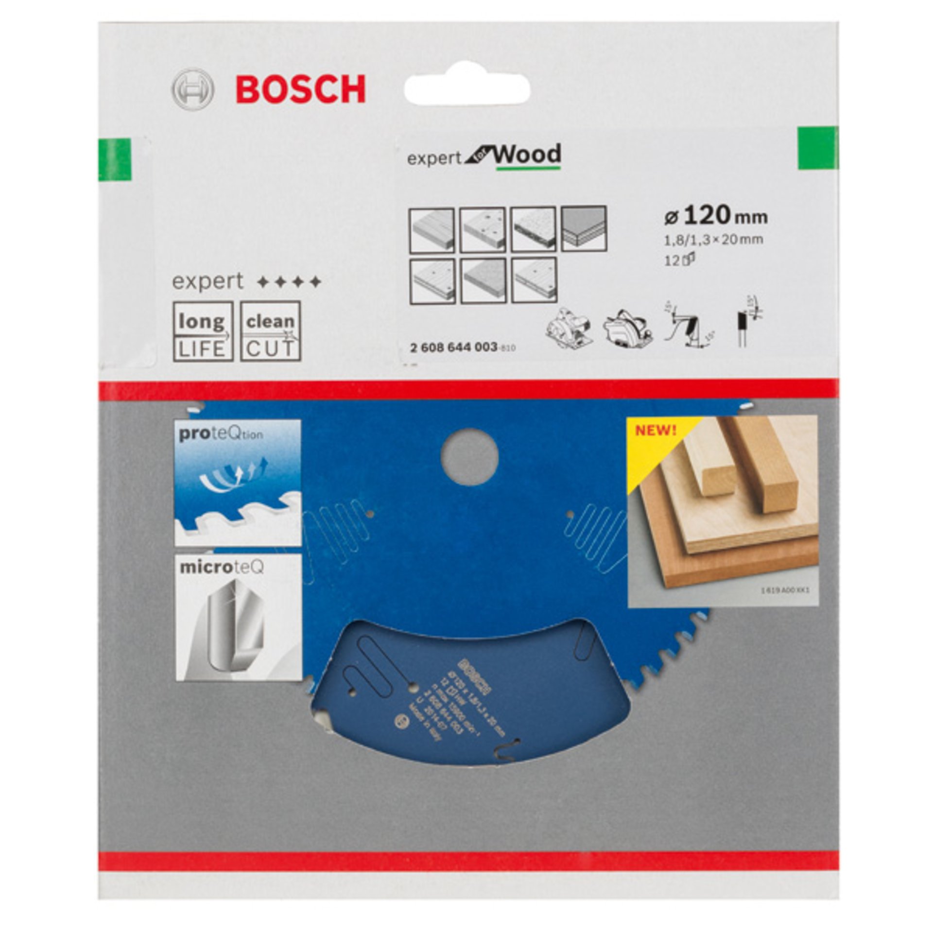 Kreissägeblatt Expert for Wood, H 120 x 20, Z12