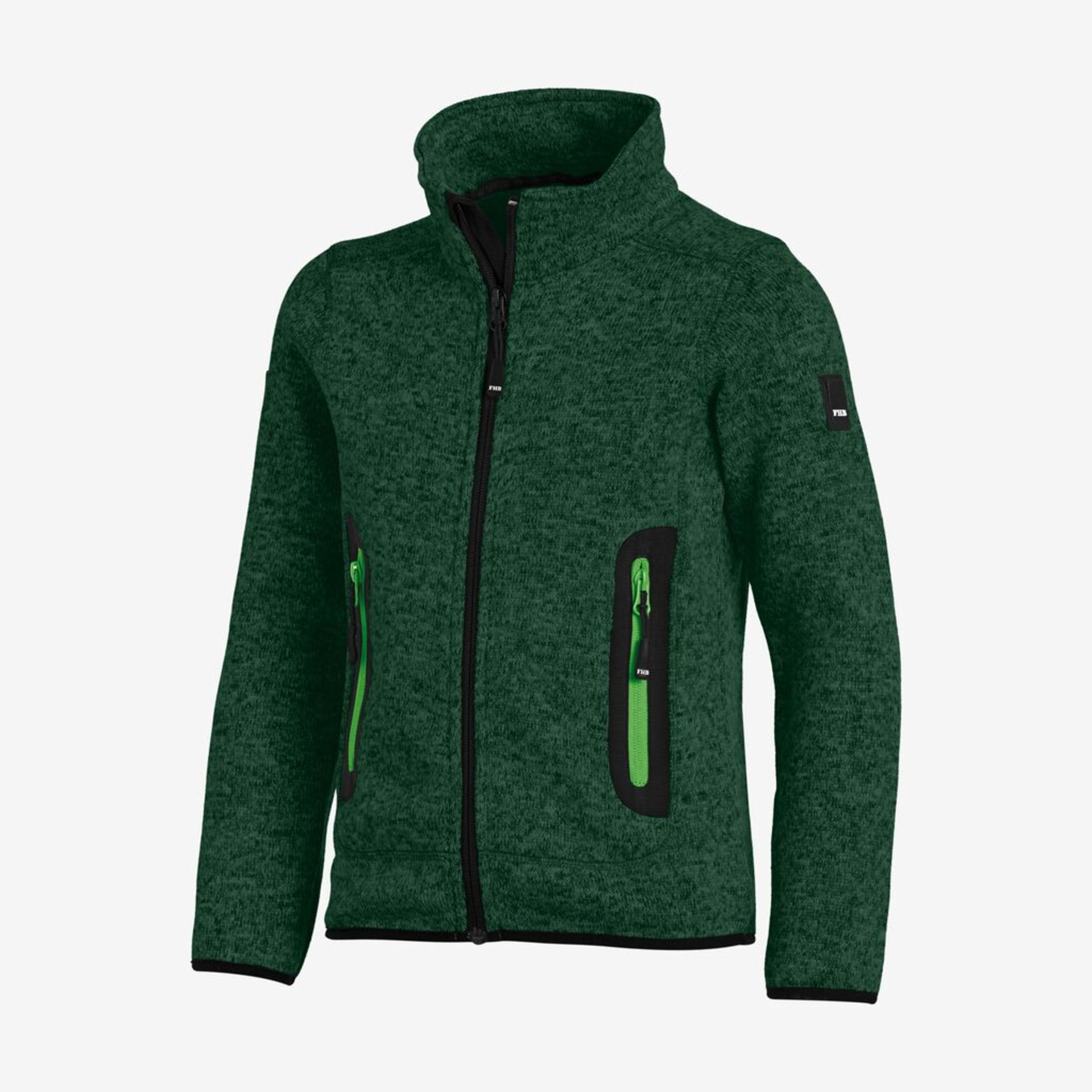 MATS Strick-Fleece-Jacke Kinder grün 158/164