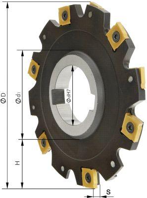 IHTec Scheibenfräser ohne Bund Z8 D 80x4 mm