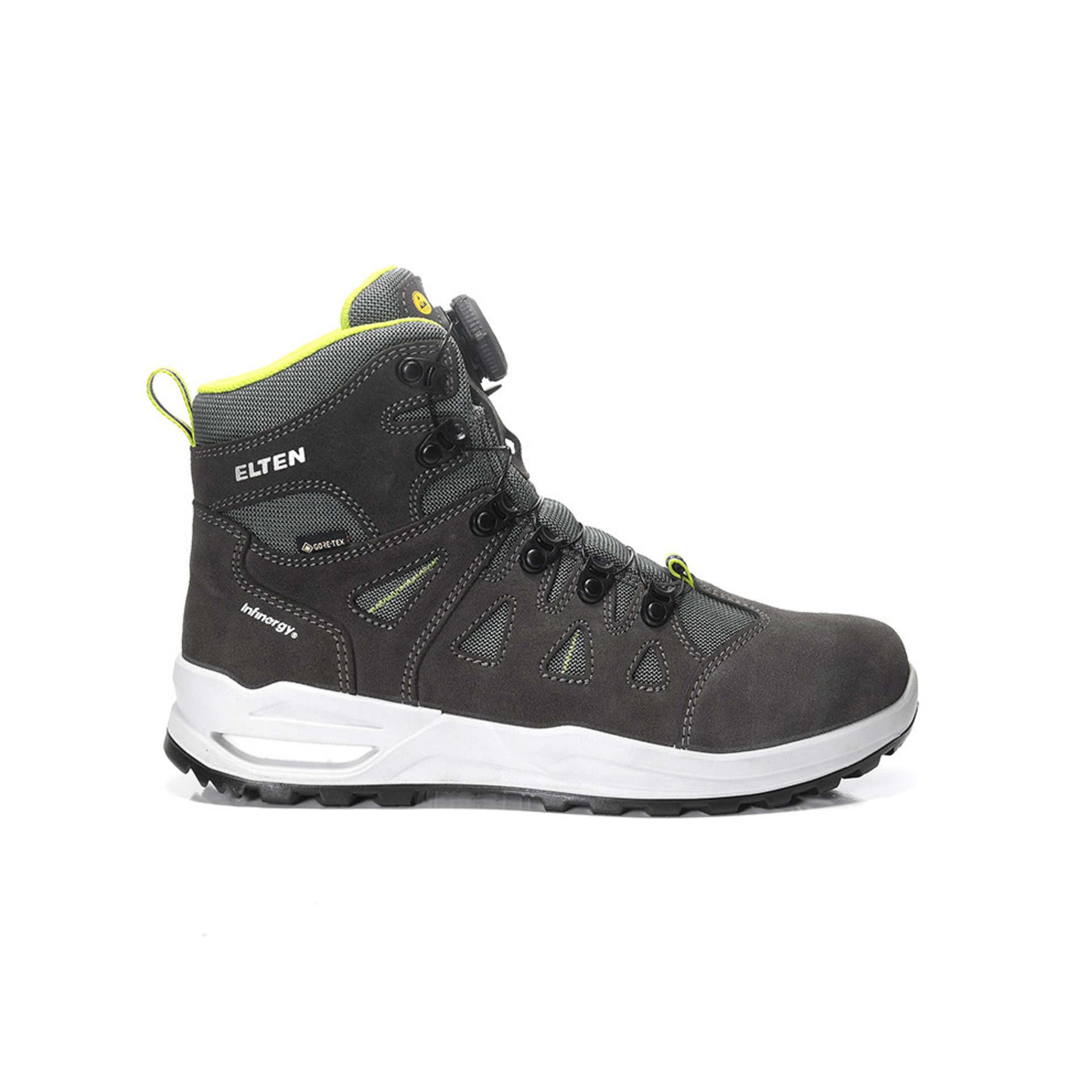 Berufsstiefel RILEY XXF BOA® GTX grey-lime Mid ESD O2 WR CI, Gr. 42