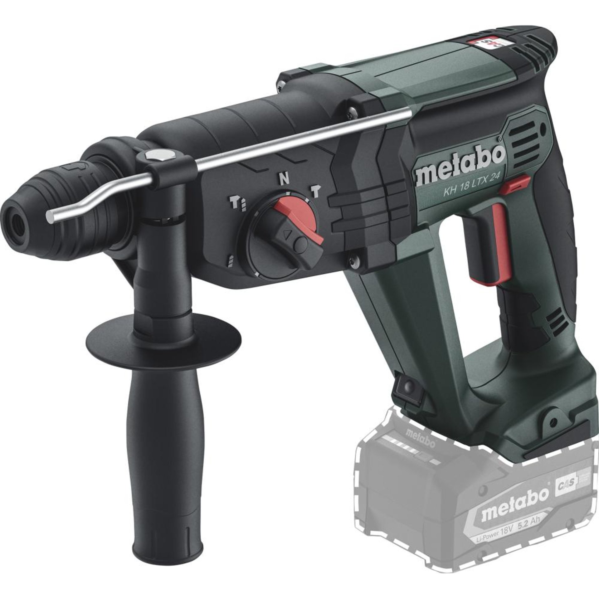 Akku-Kombihammer solo KH 18 LTX 24 Metabo ohne Akku ohne Ladegerät metaBOX