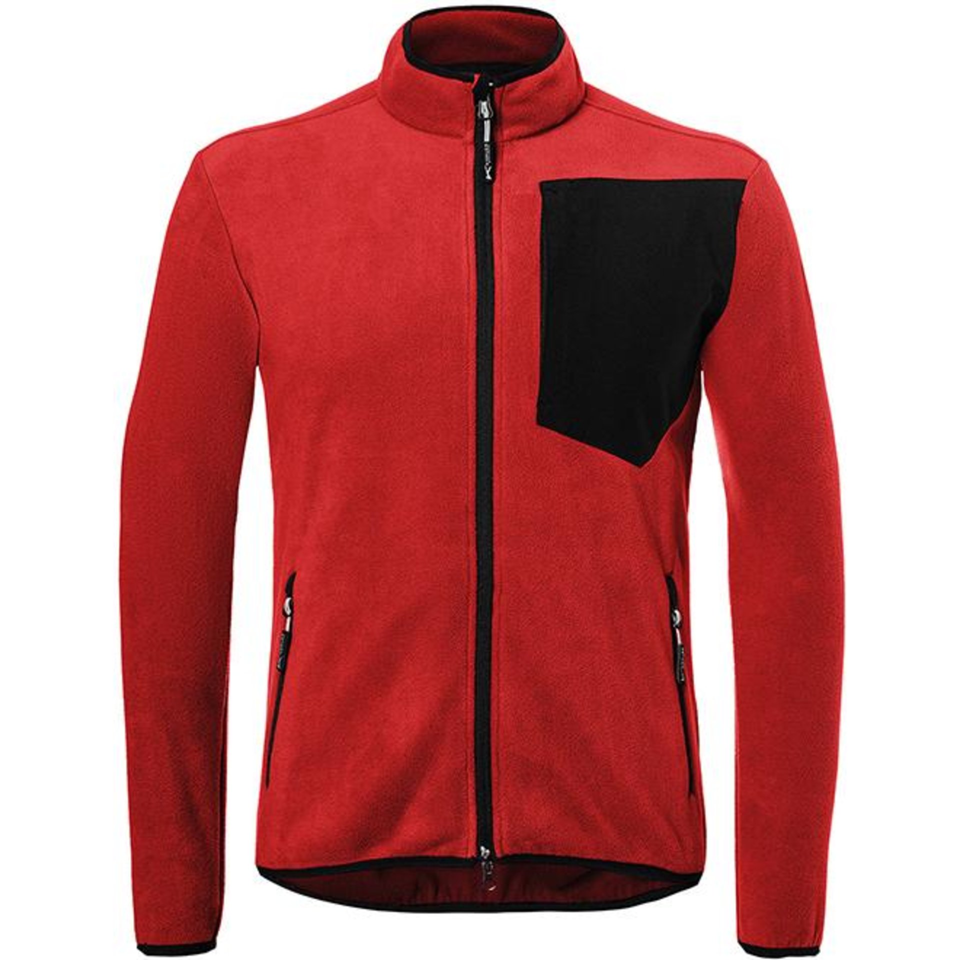 Fleecejacke WEATHER 1254 mittelrot/schwarz Gr. M