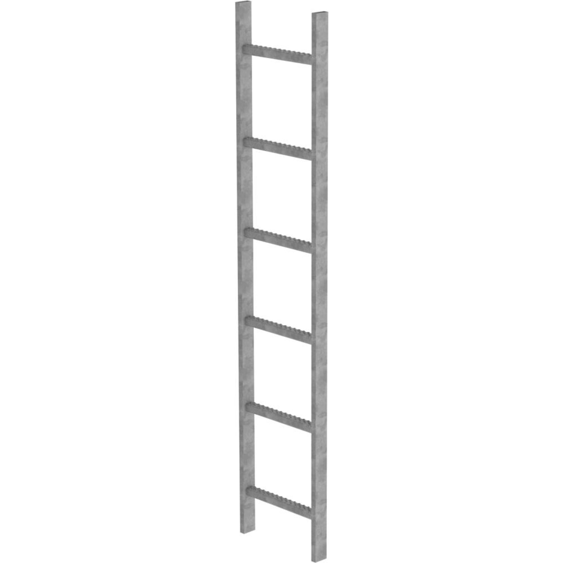 Schachtleiter 6 Sprossen L 1,68 m B340 mm LW 300 mm Stahl verzinkt