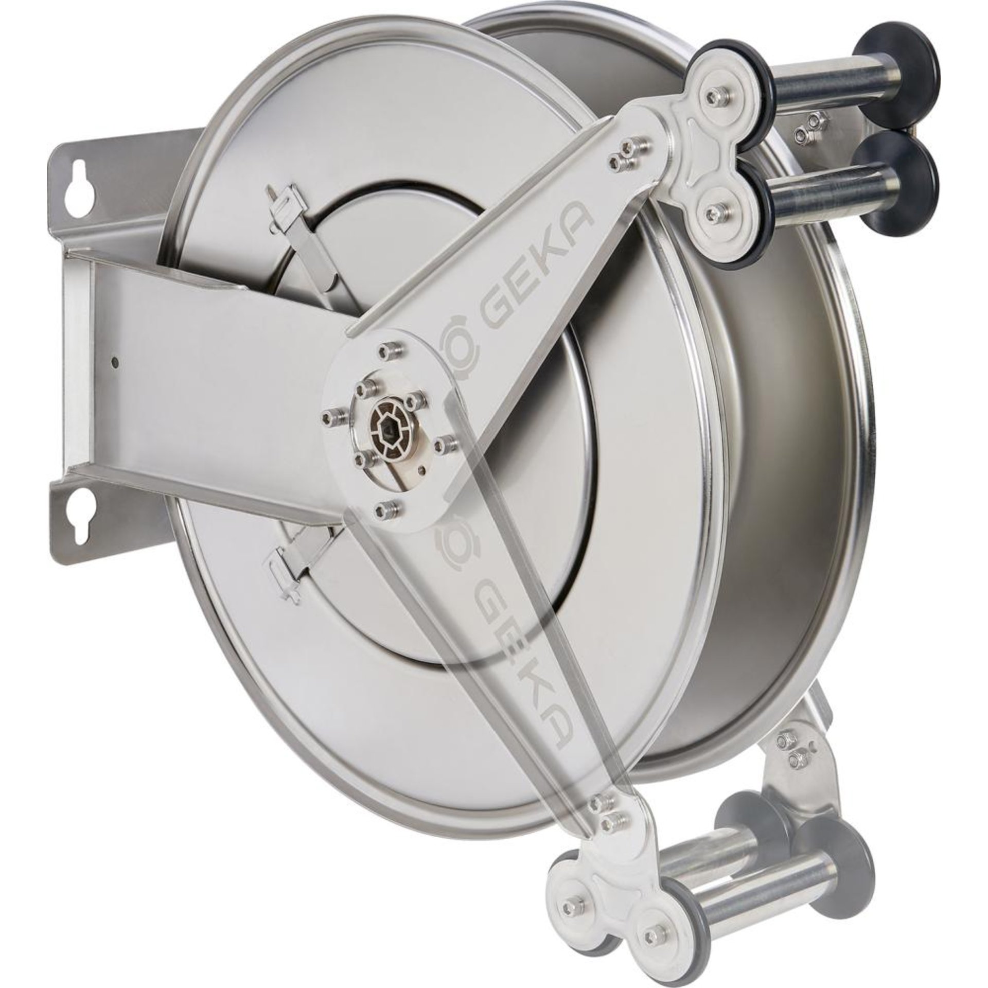 GEKA plus automatischer Schlauchaufroller EA15, Edelstahl, für 25m 1/2" / 15m 3/4"