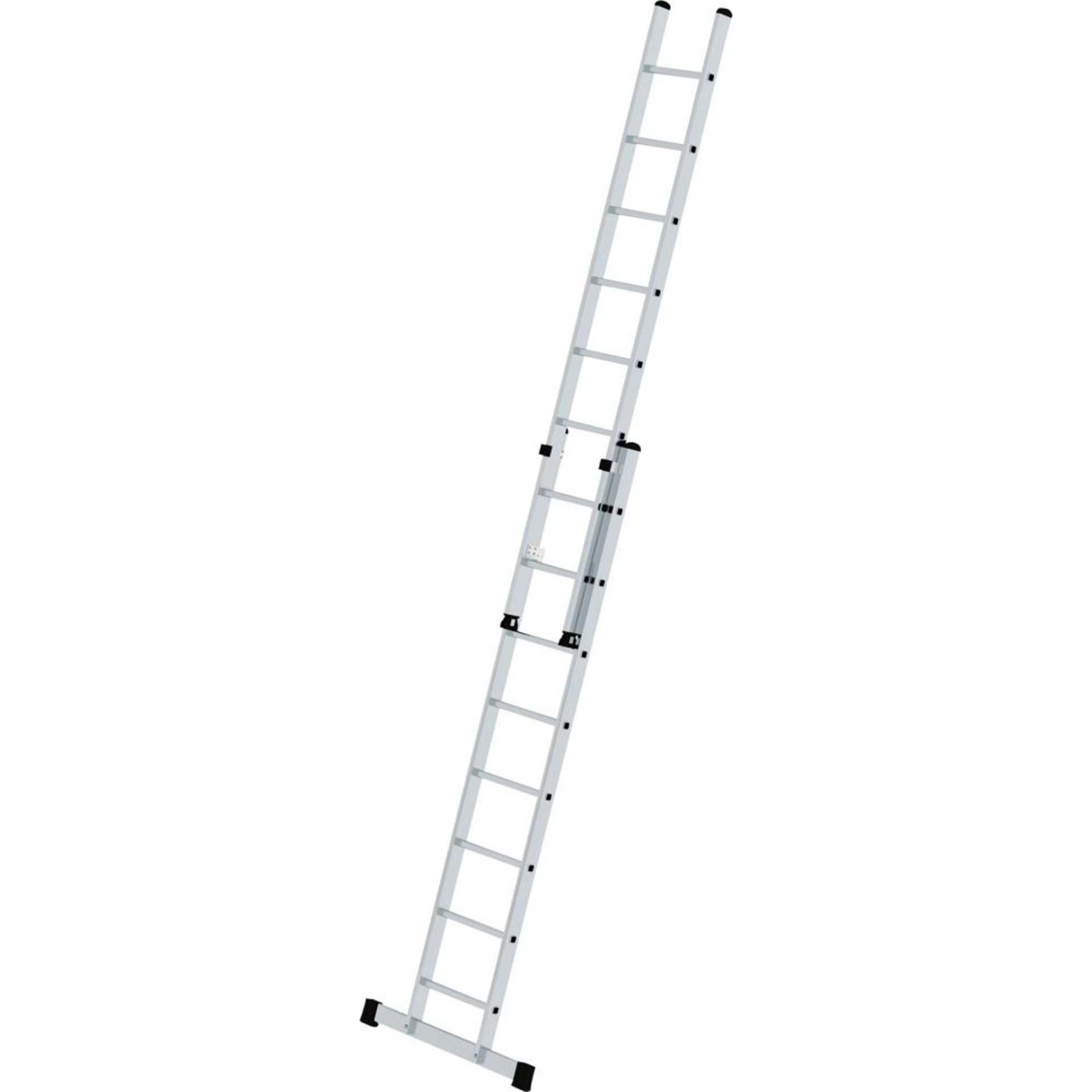 Alu-Schiebeleiter 2x8 Sprossen Leiterlänge 2,50m eingef.Arbeitshöhe bis 5,20 m