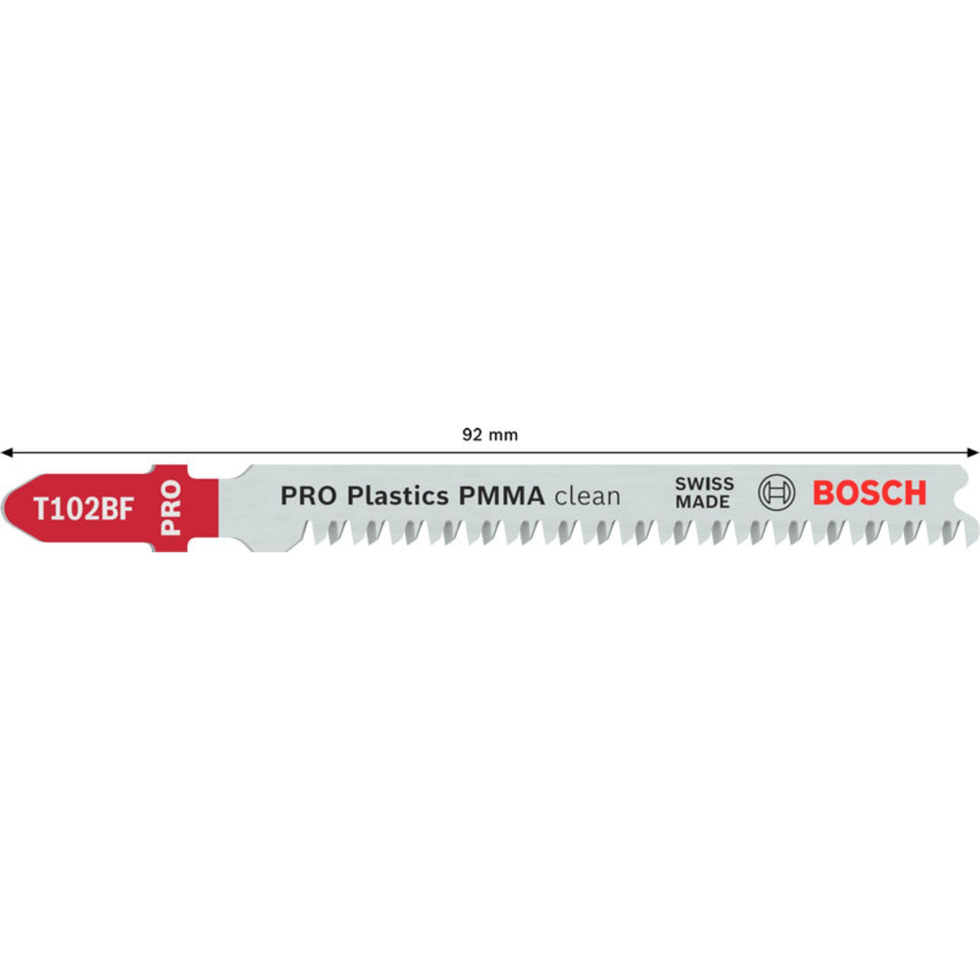 PRO Plastics PMMA clean T102BF Stichsägeblatt, 92 mm, 5-tlg.