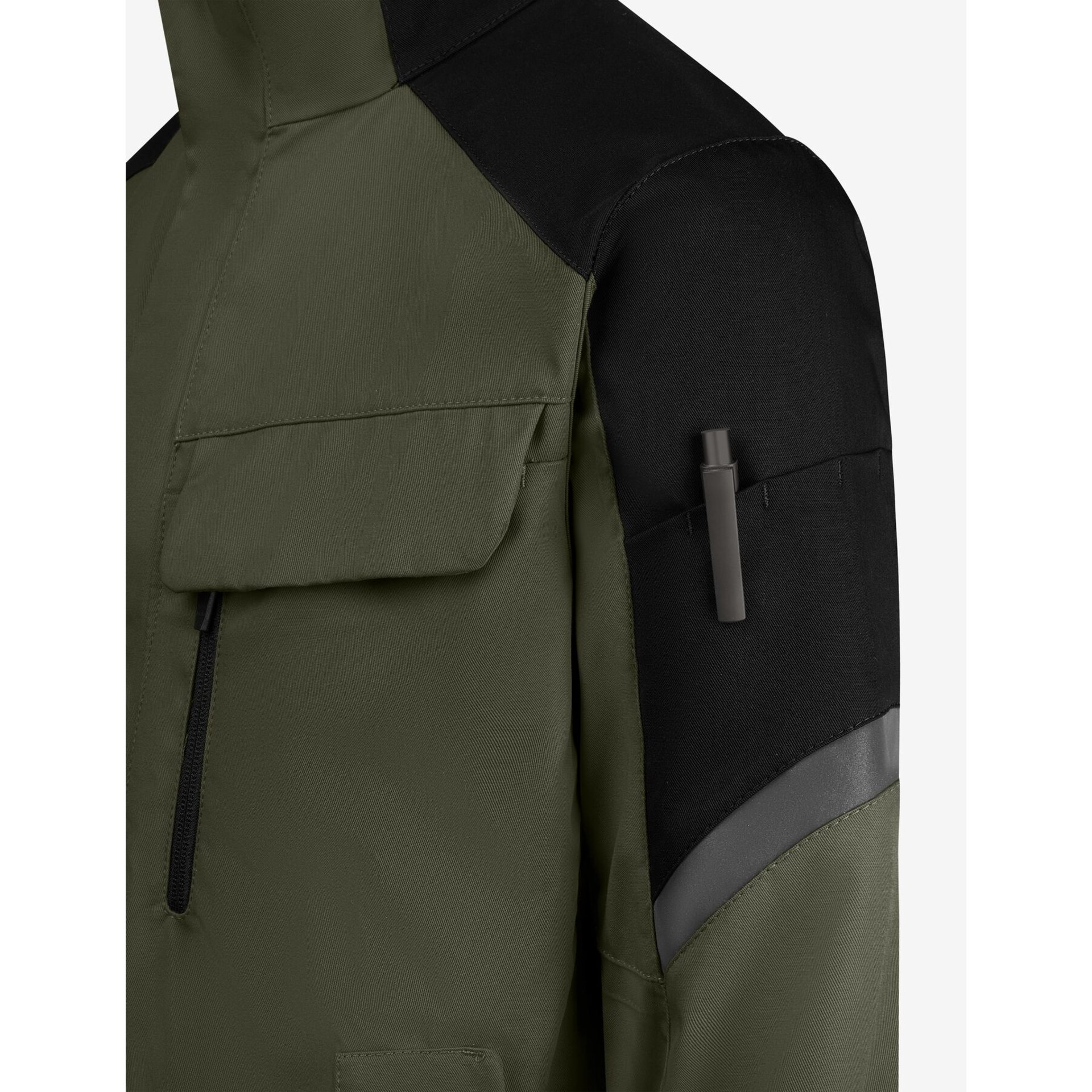ANDREA Arbeitsjacke Damen oliv-schwarz M