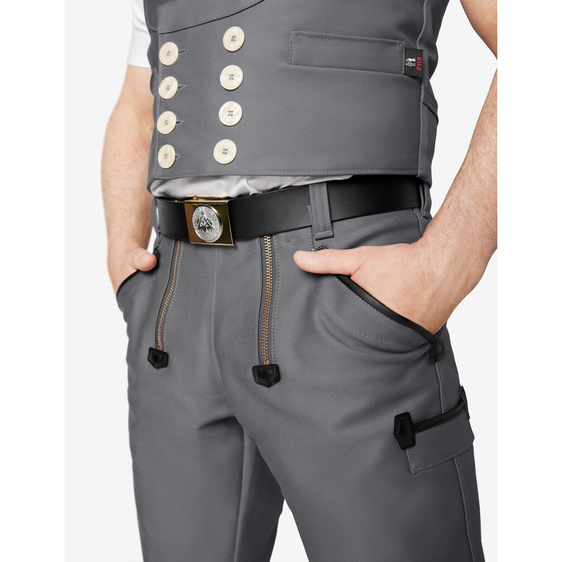 ENNO Zunfthose Zwirn-Doppel-Pilot grau 90