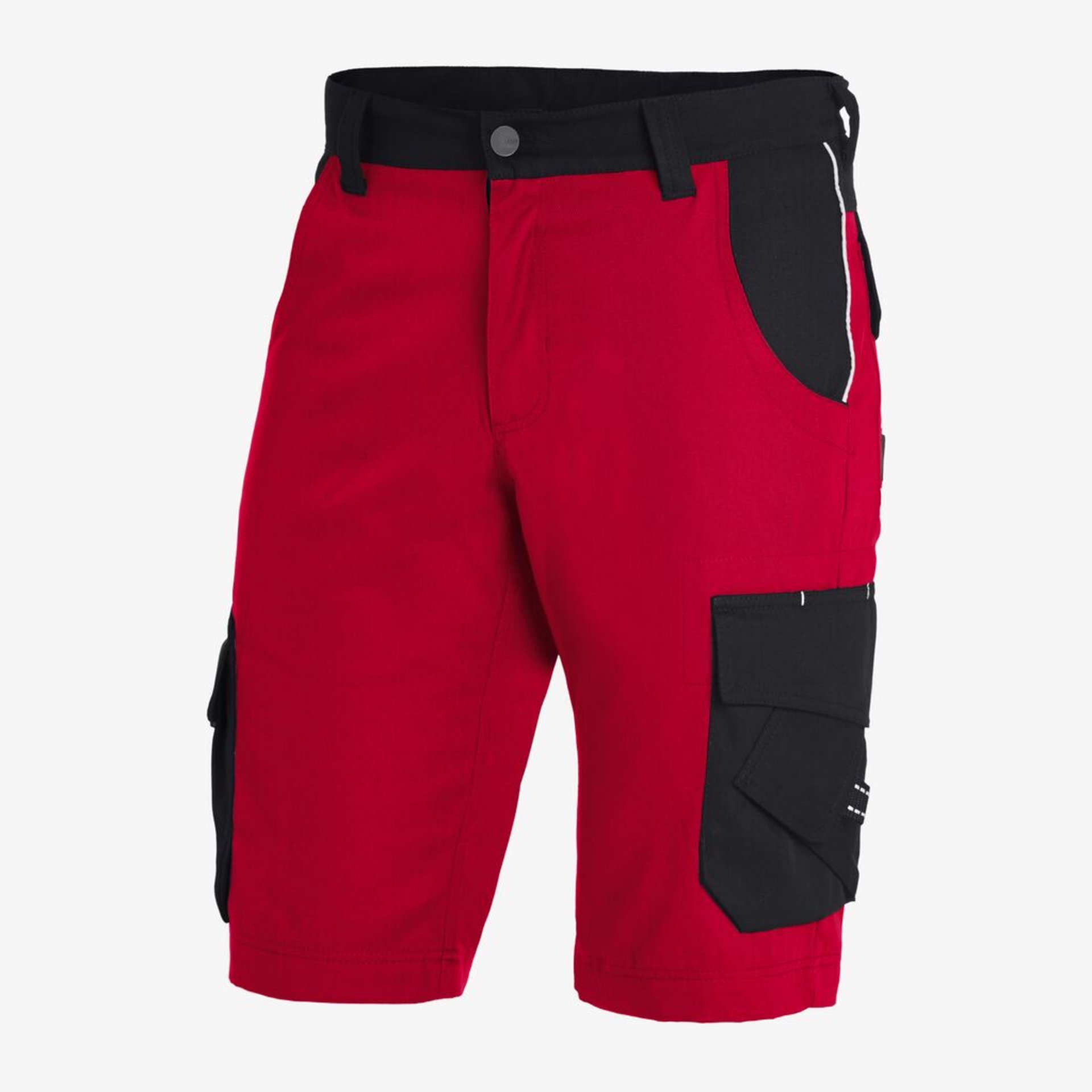 THEO Bermuda kurze Arbeitshose rot-schwarz Gr. 58