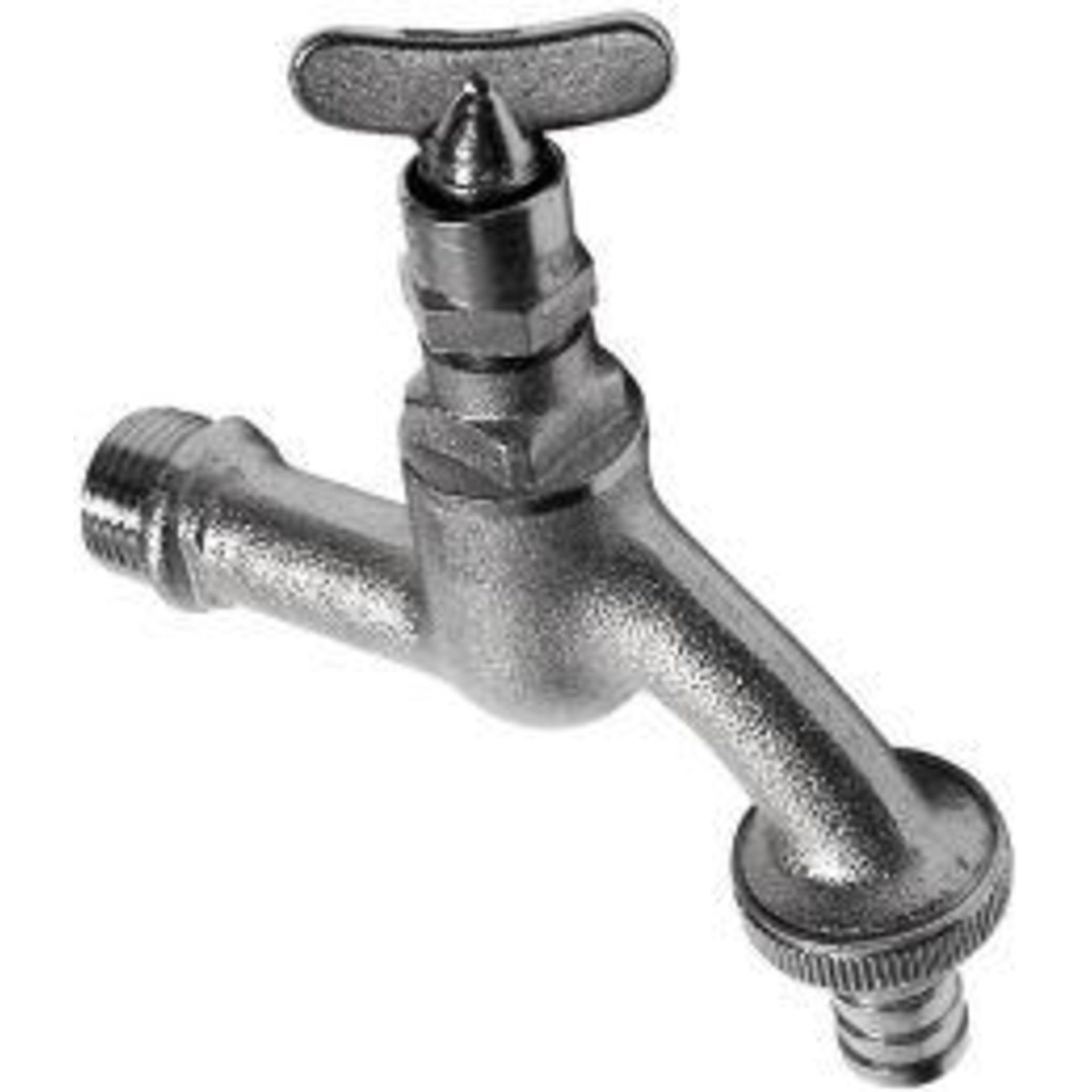 Auslaufventil m.Stecksch.matt-verchromt 1/2" Sanitop-Wingenroth