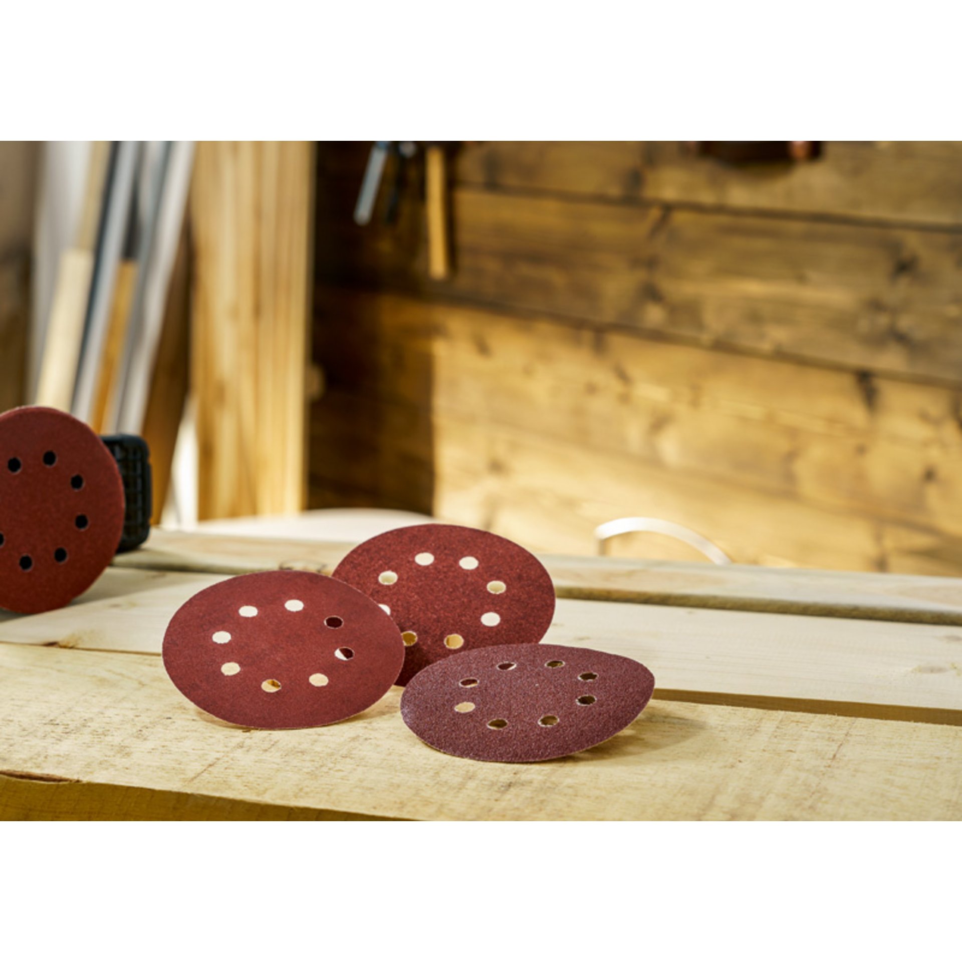 Schleifblatt-Set für Exzenterschleifer, 25-teilig, 8 Löcher, 125 mm, 80 - 240