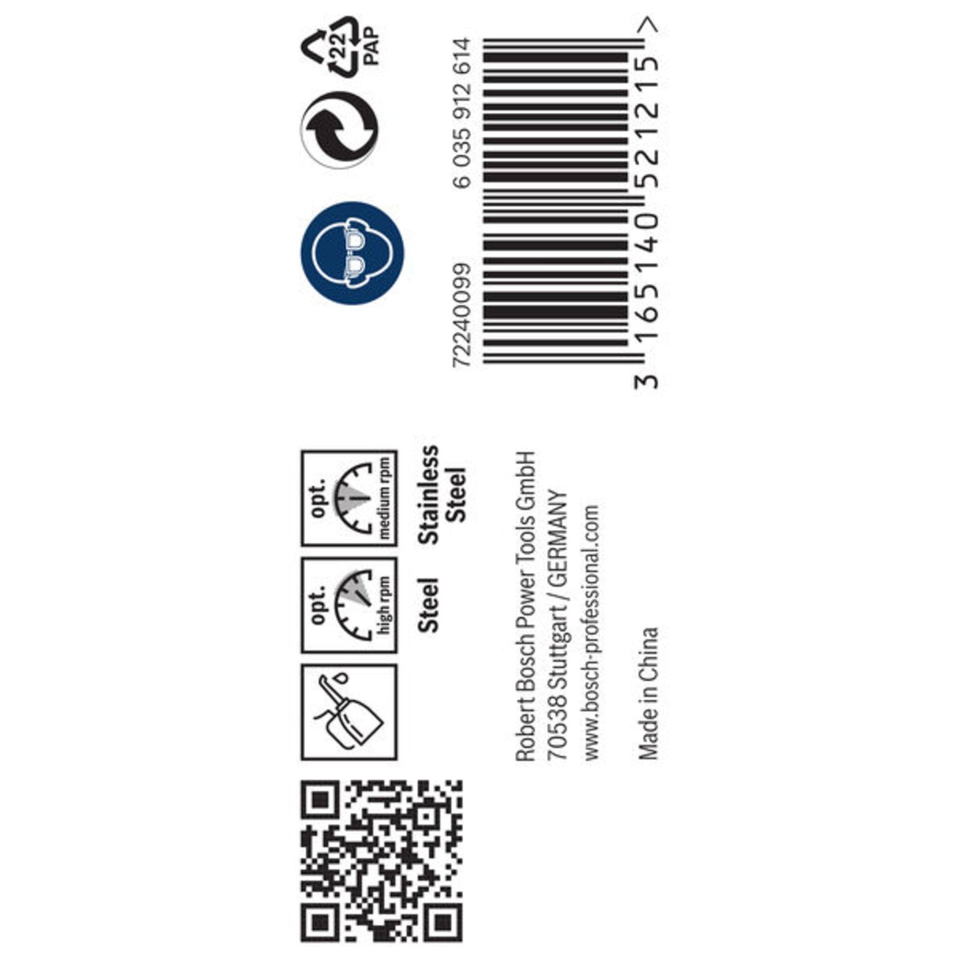 PRO Stainless Steel HSS-Co Spiralbohrer, 5,1 x 52 x 86 mm, 10-tlg.