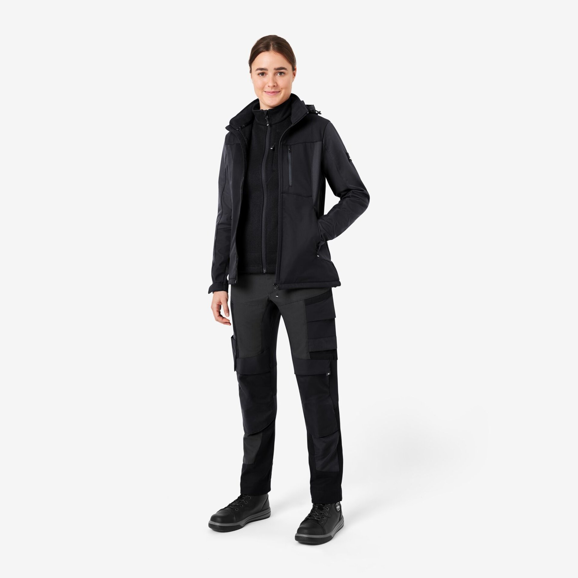 ELSA Strick-Fleece-Weste schwarz S