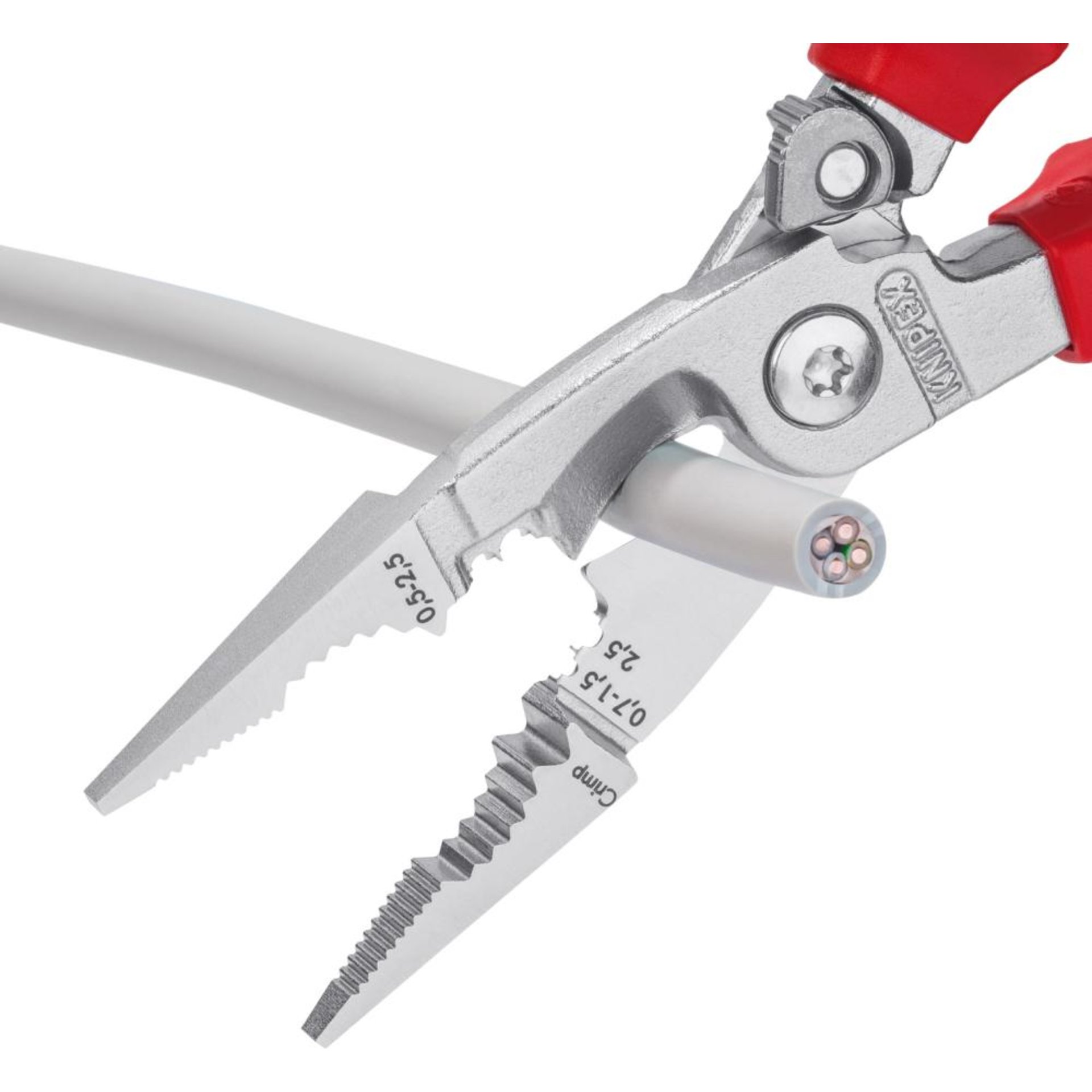 E.-Install.Zange VDE TT 200mm m.M.K.Griff Knipex
