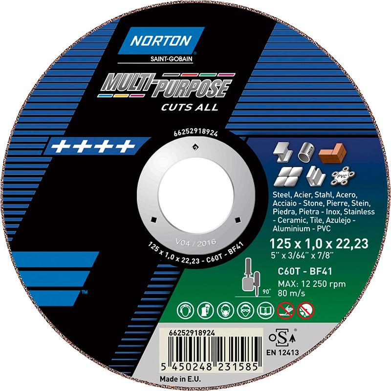 NORTON clipper Trennscheibe Material gerade 125x1,0 NORTON clipper Trennscheibe Material gerade 125x1,0