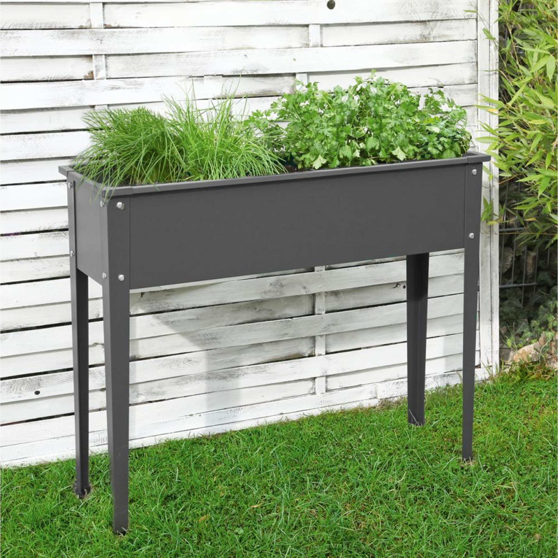 Metall-Hochbeet Gr. 2anthrazit matt100 x 30 x 80 cm