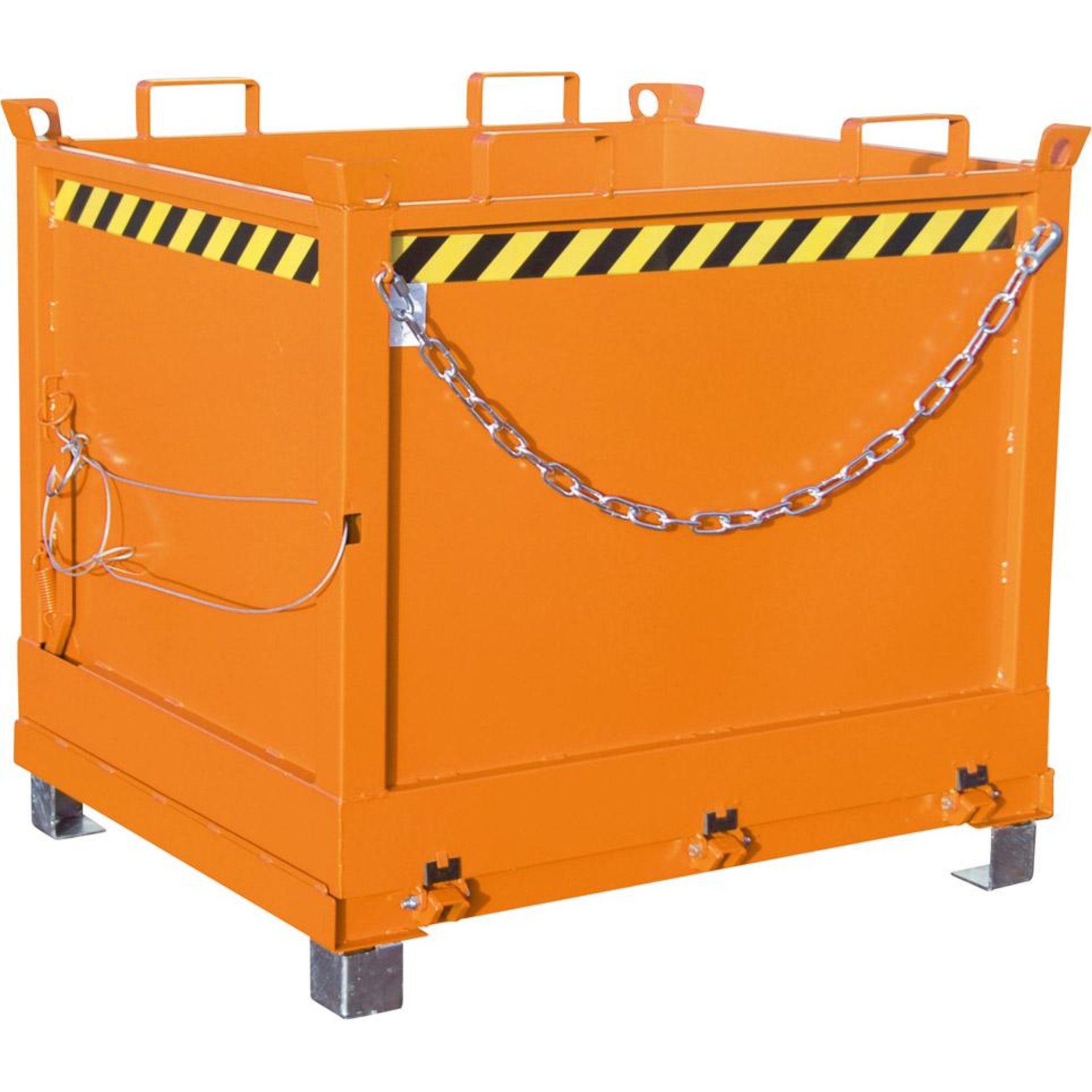 Klappbodenbehälter 1000l B1245xT1040xH1145 mm RAL2000 Tragkraft 1250kg Typ FB 1000