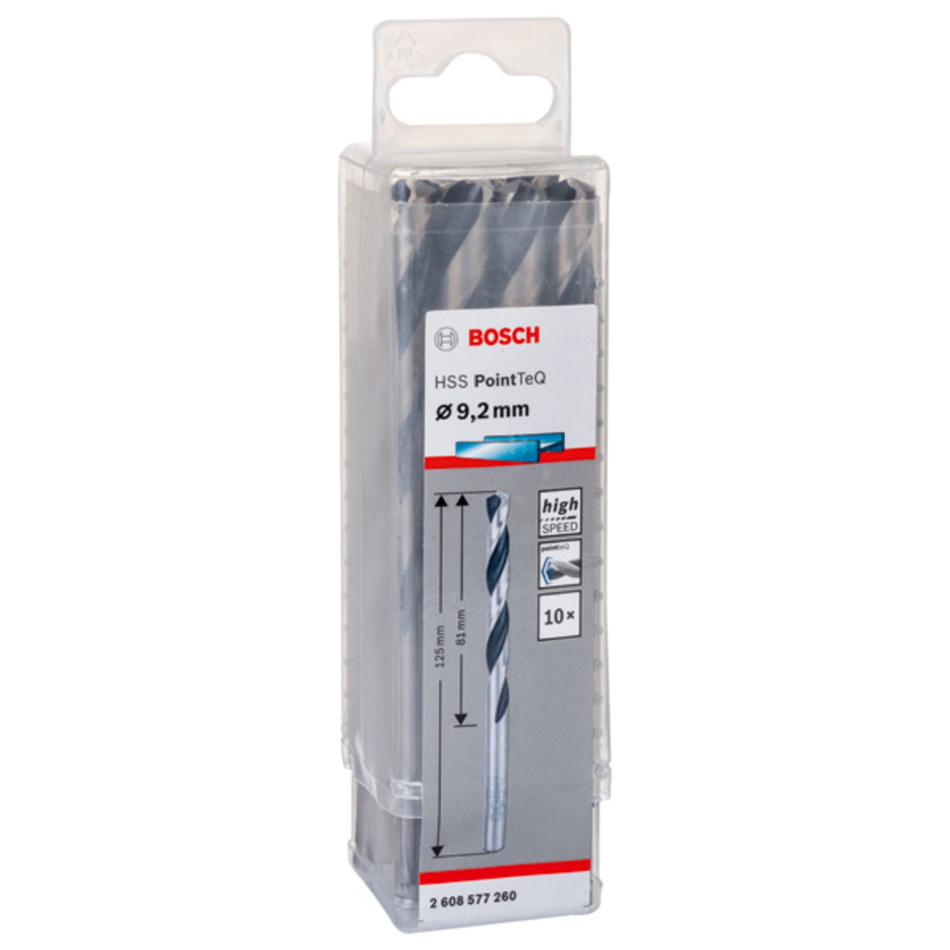 Metallspiralbohrer HSS PointTeQ, DIN 338, 9,2 mm, 10er-Pack