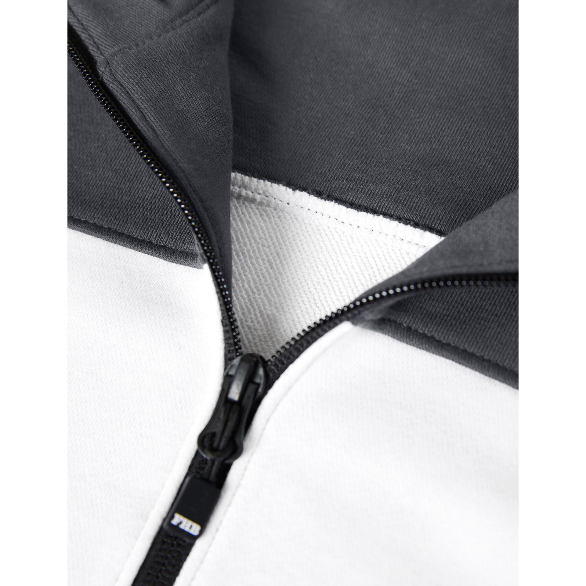ROB Zip-Sweatshirt unisex weiß-anthrazit S