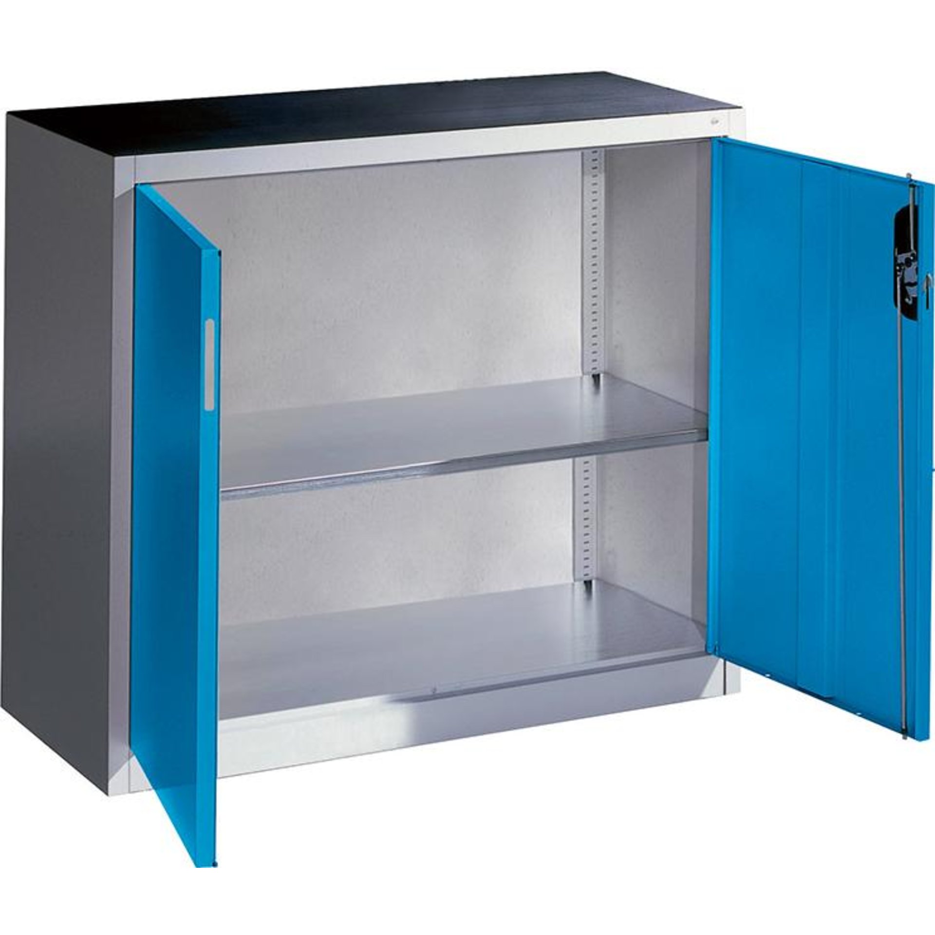 Beistellschrank B930xT400xH1000 mm RAL 7035/5012,1Fachboden Tragkraft 70kg