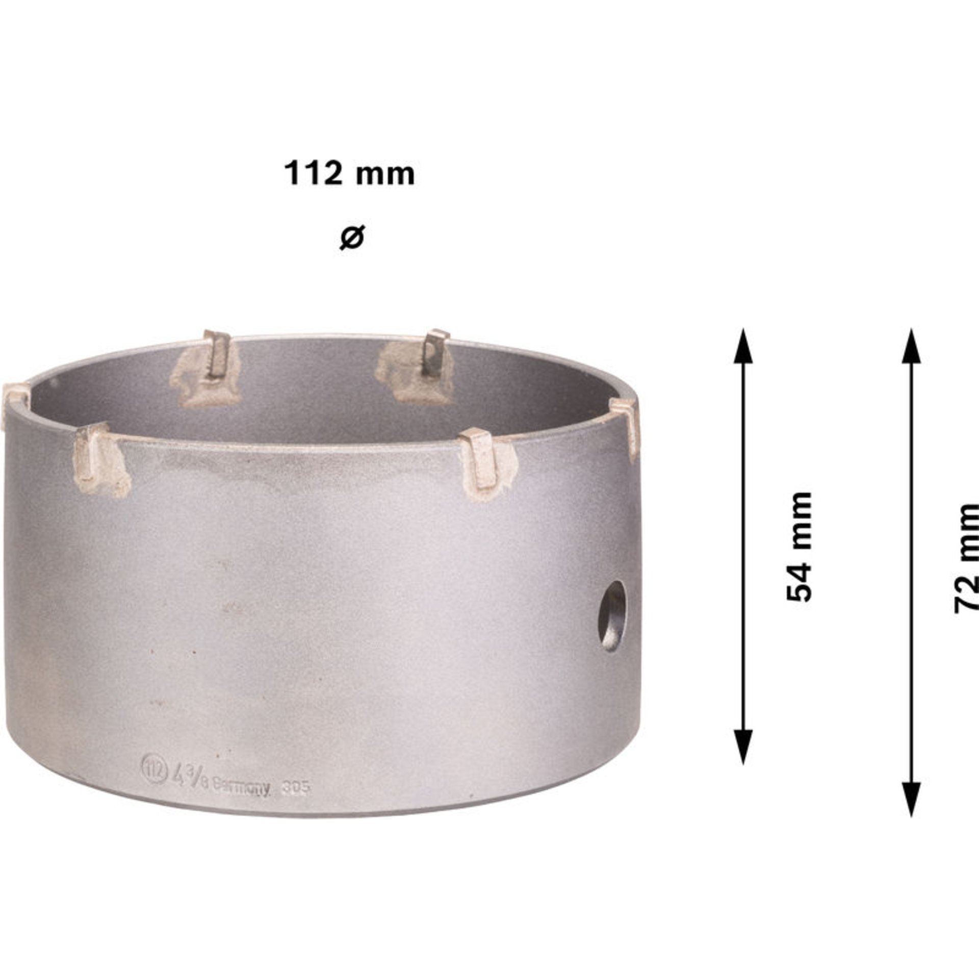 PRO SDS plus-5 Bohrkrone, 112 x 50 x 72 mm