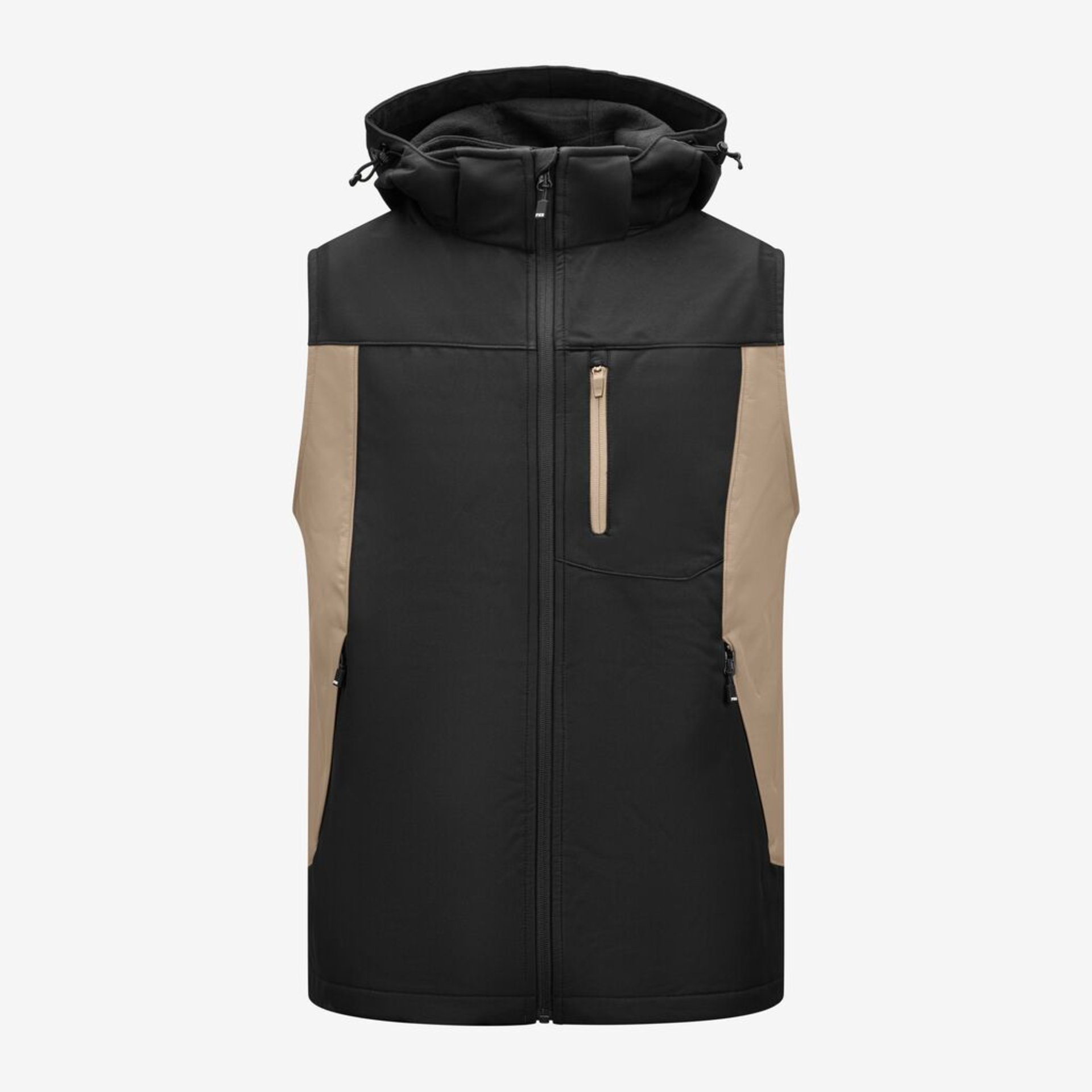 JUSTUS Softshell Weste beige-schwarz S