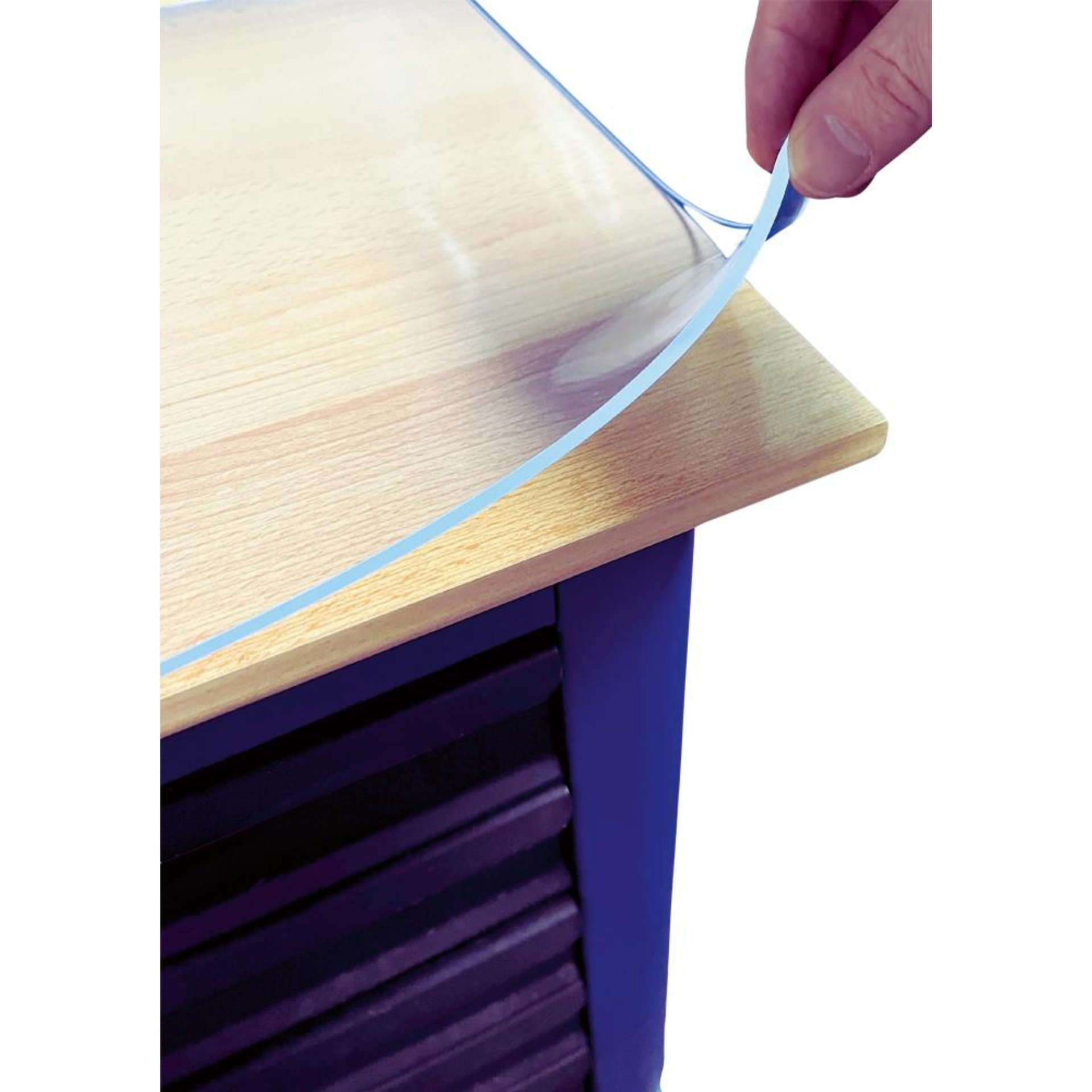 Weich-PVC Auflage B1500xT800xH3mm glasklar-transparent