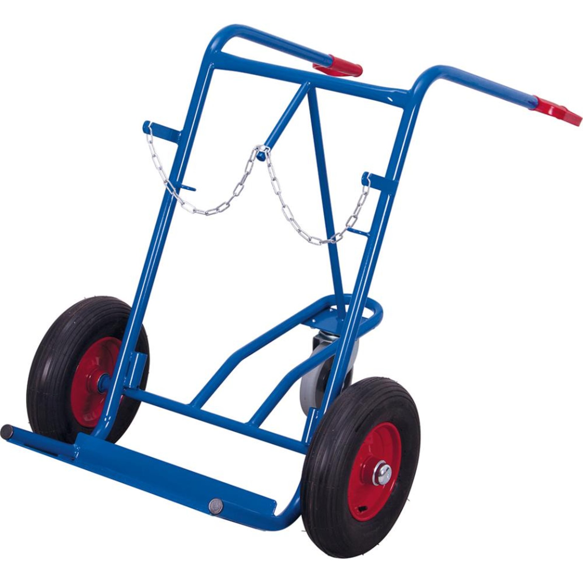 Stahlflaschenkarre 150 kg2x40-50 l Luft, Stützr. VarioFit