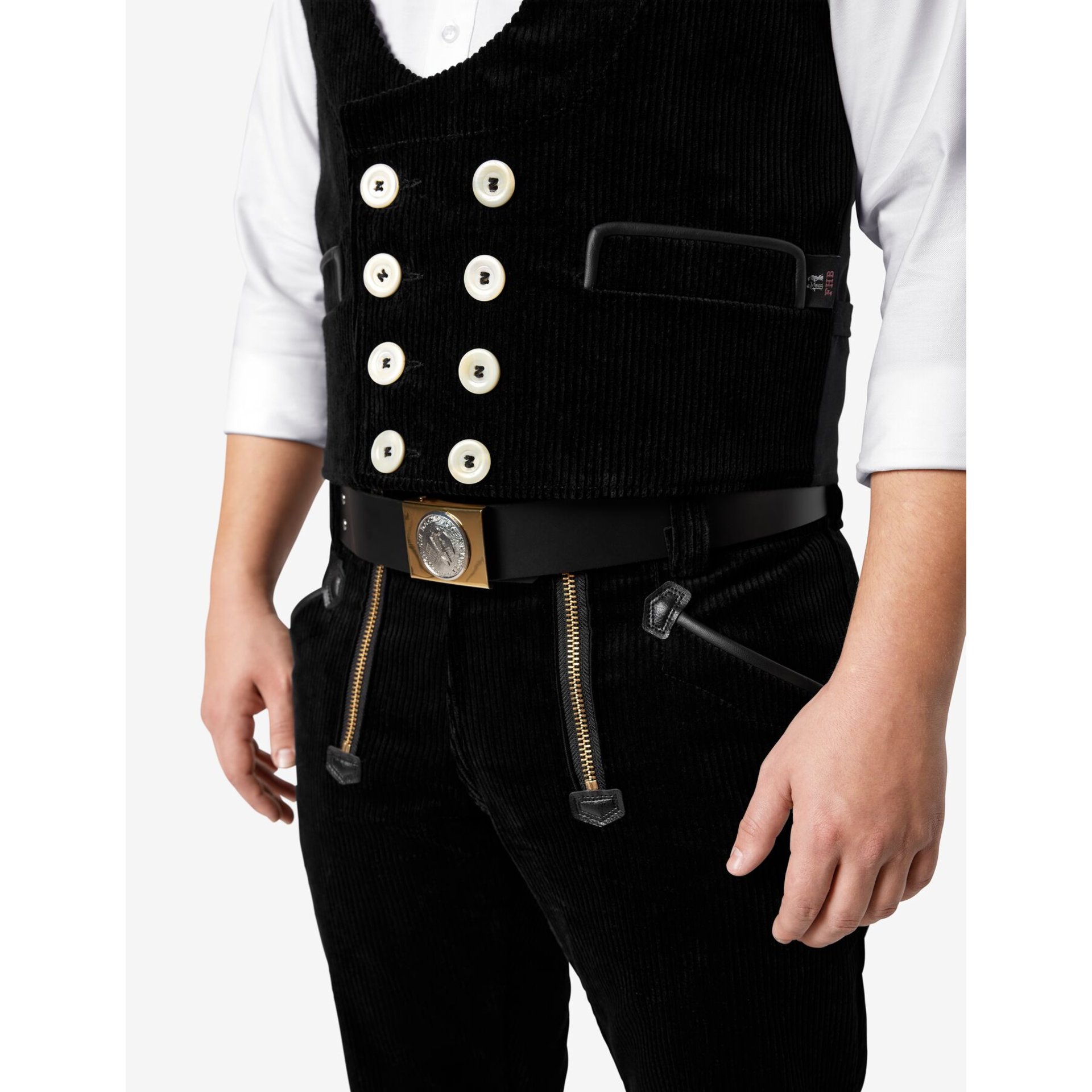 MICHAEL Zunfthose Trenkercord  Dreidraht schwarz 84